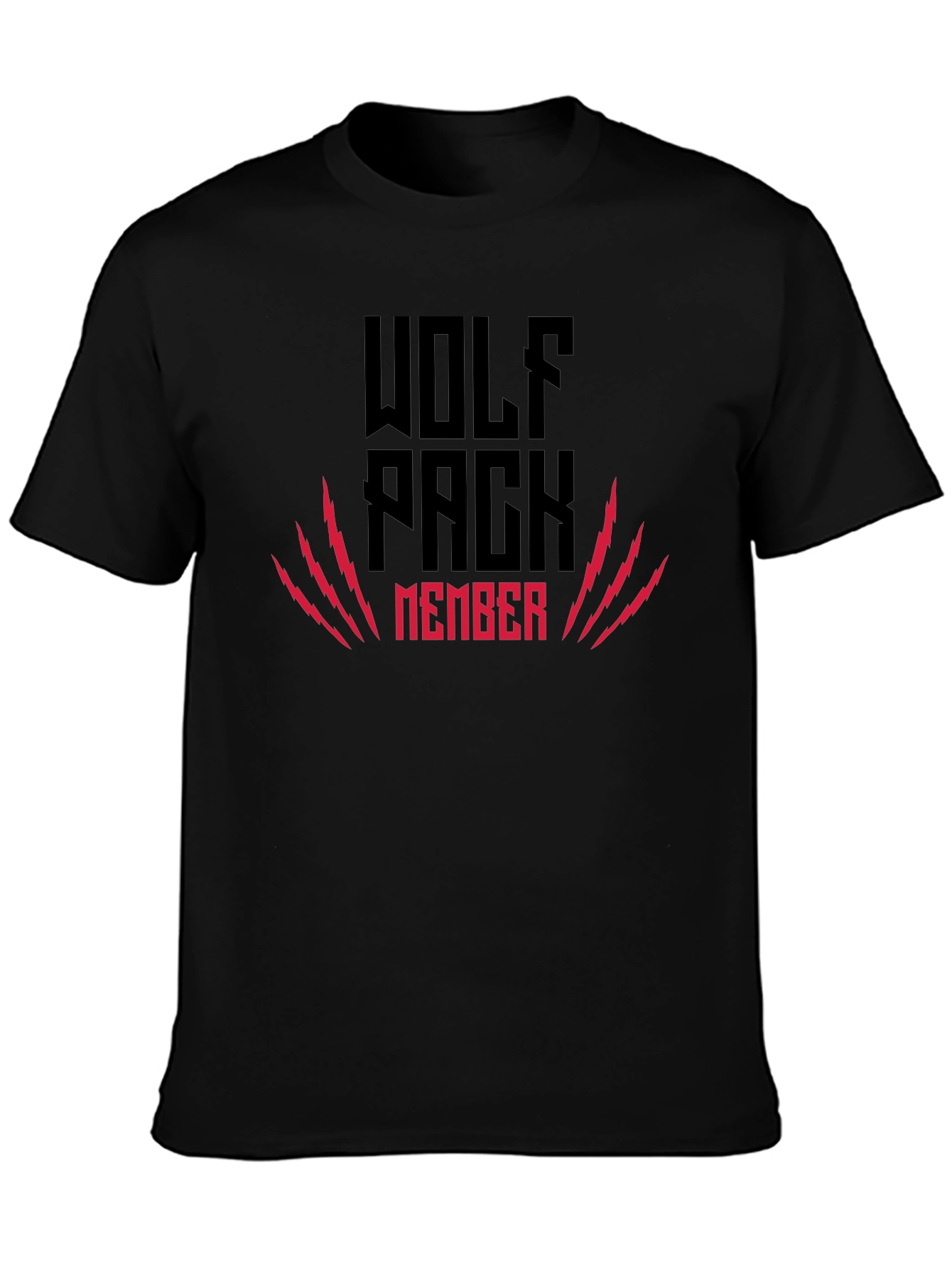 Wolf Pack Member Graphic Tee - Black