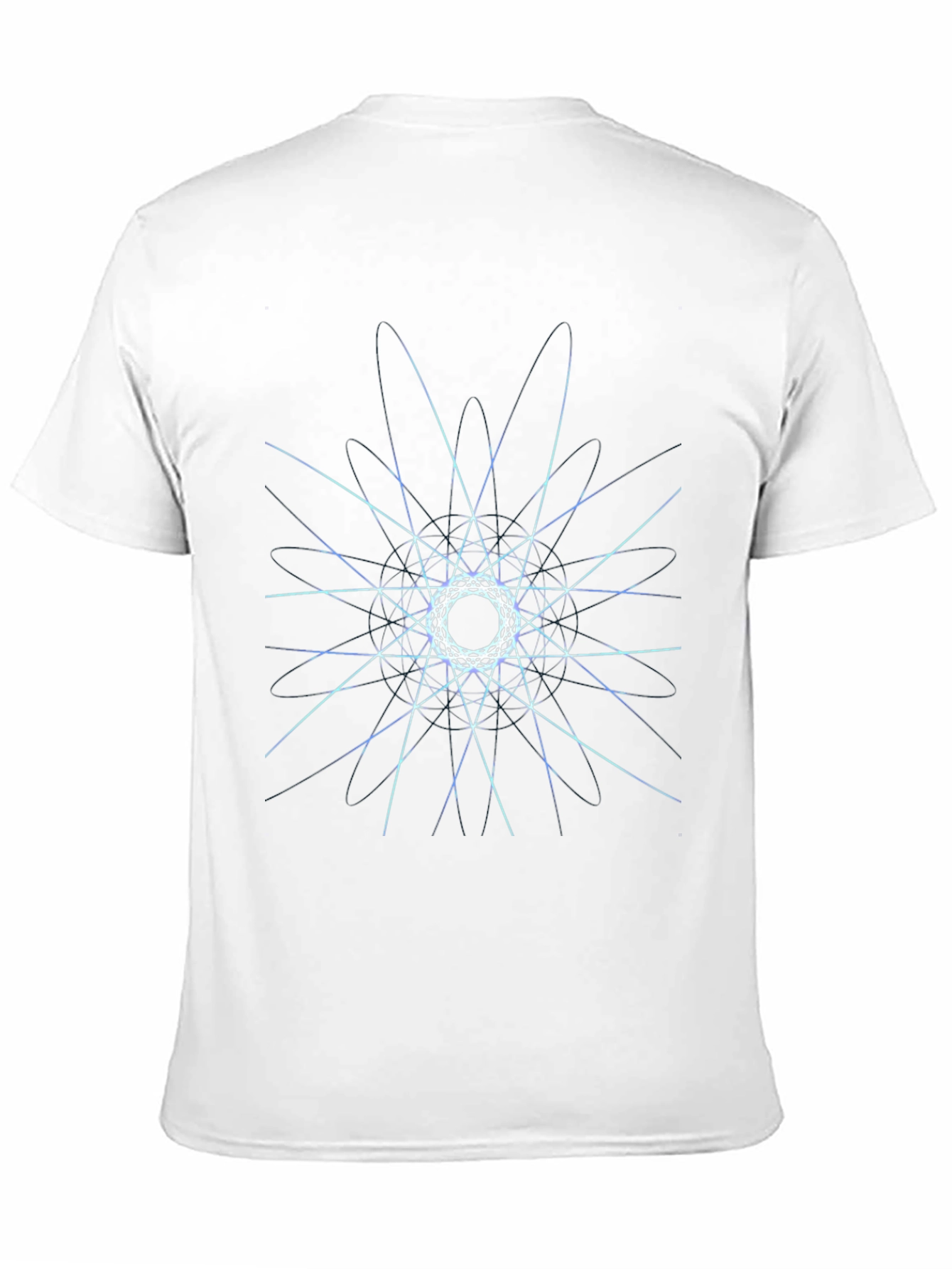 Geometric Graphic Print Black T-Shirt