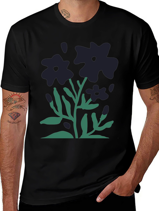 Floral Graphic Print Tee - Stylish Casual Comfort