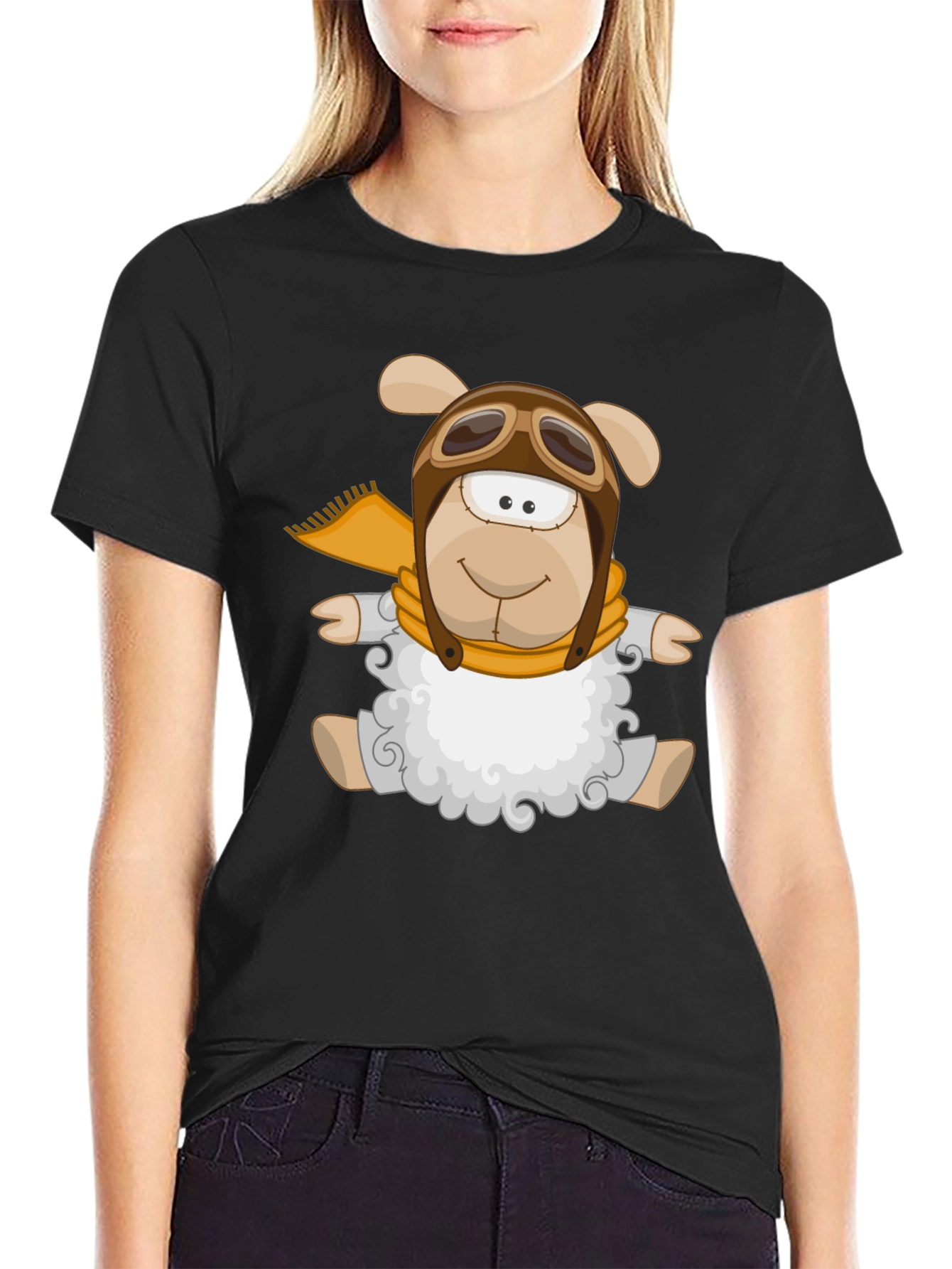 Pilot Sheep Graphic Tee - Fly High in Style!