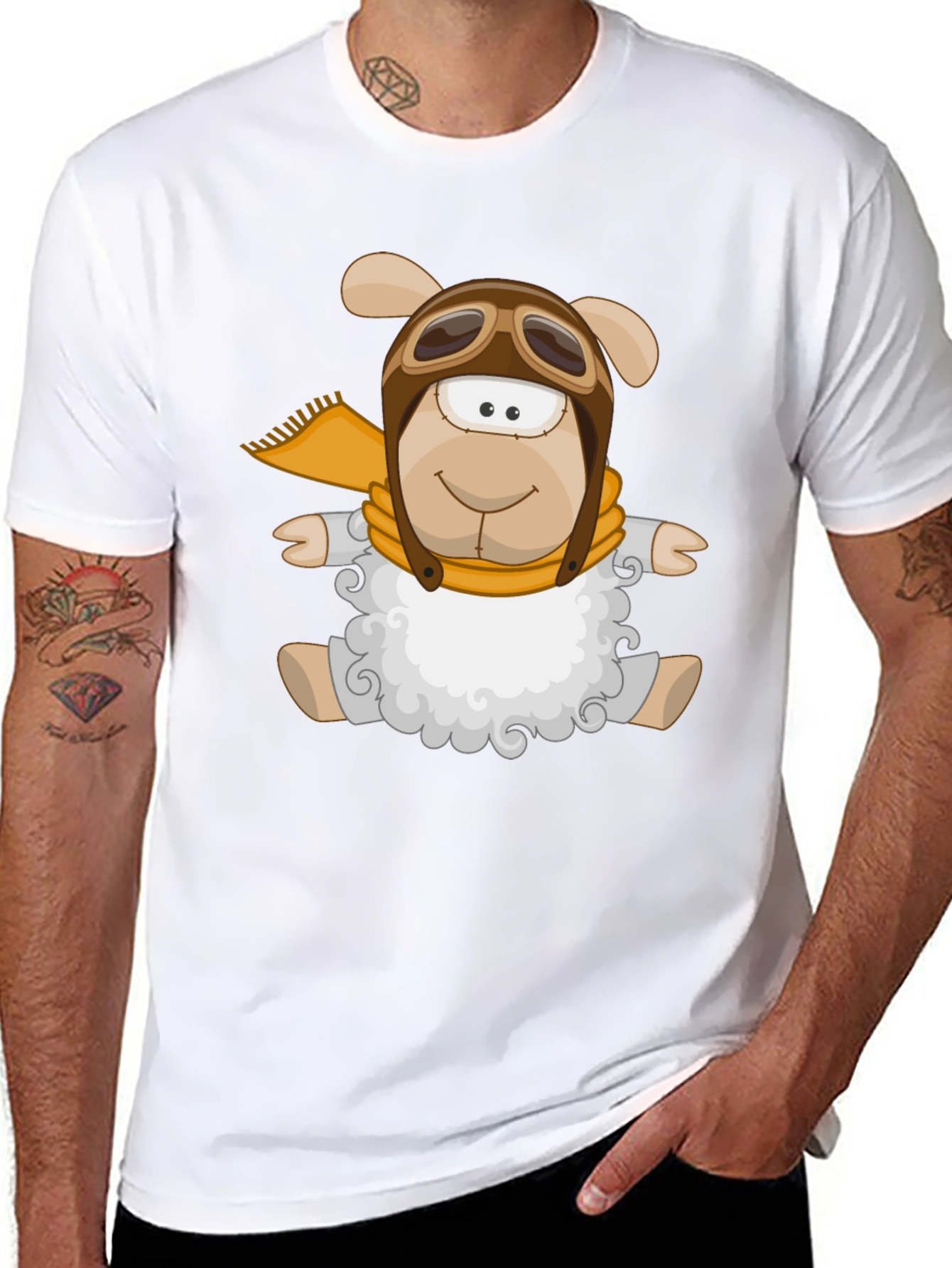 Pilot Sheep Graphic Tee - Fly High in Style!