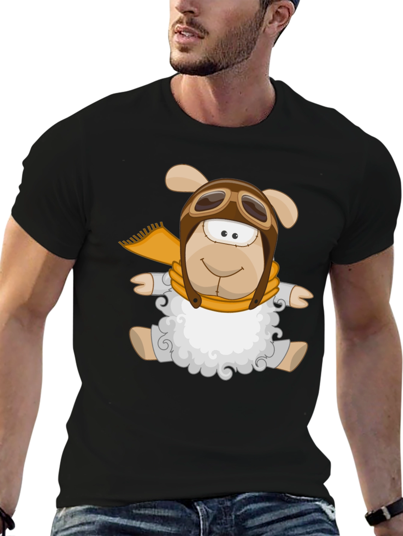 Pilot Sheep Graphic Tee - Fly High in Style!