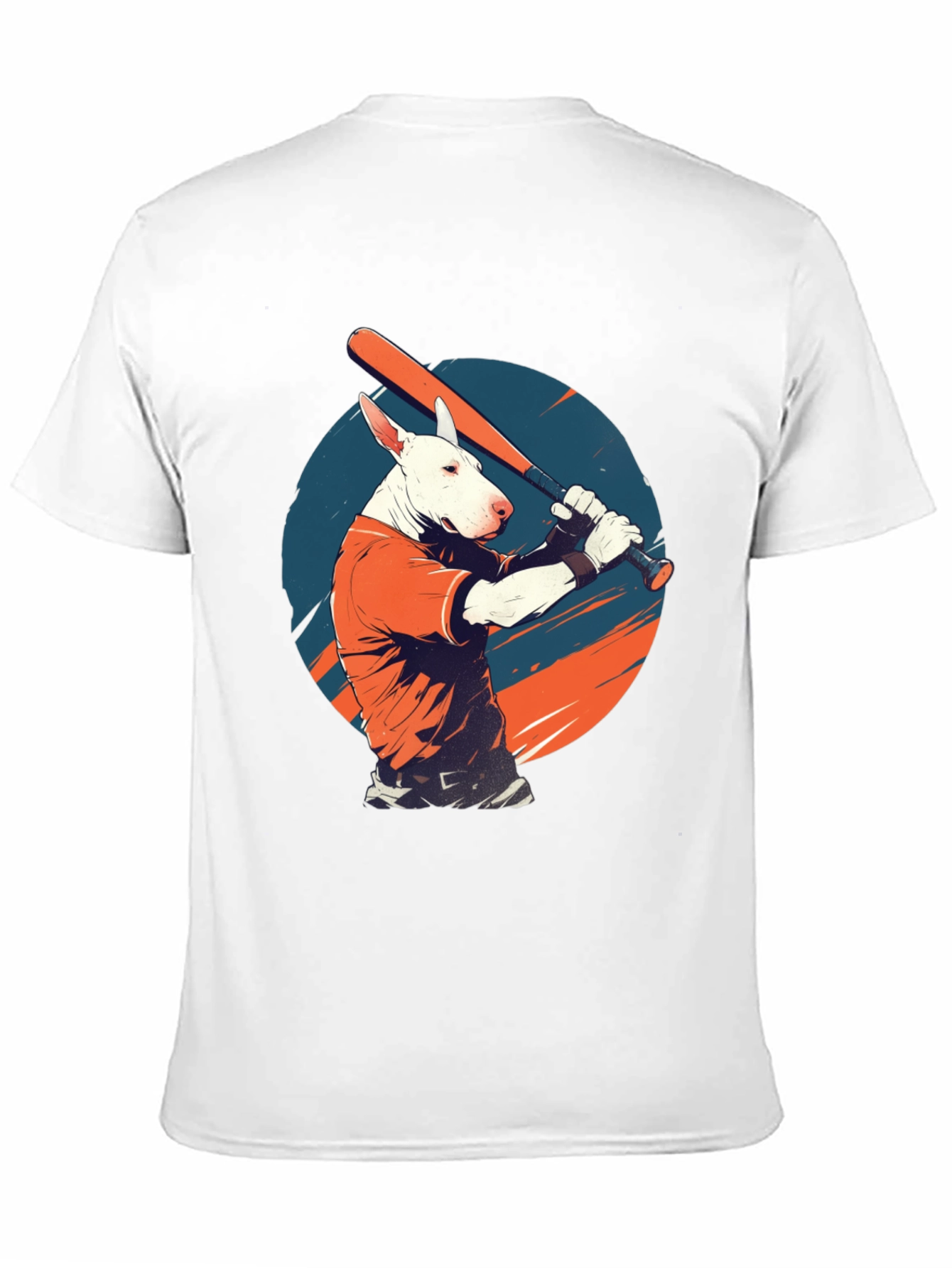 Dog Baseball Player Graphic T-Shirt
