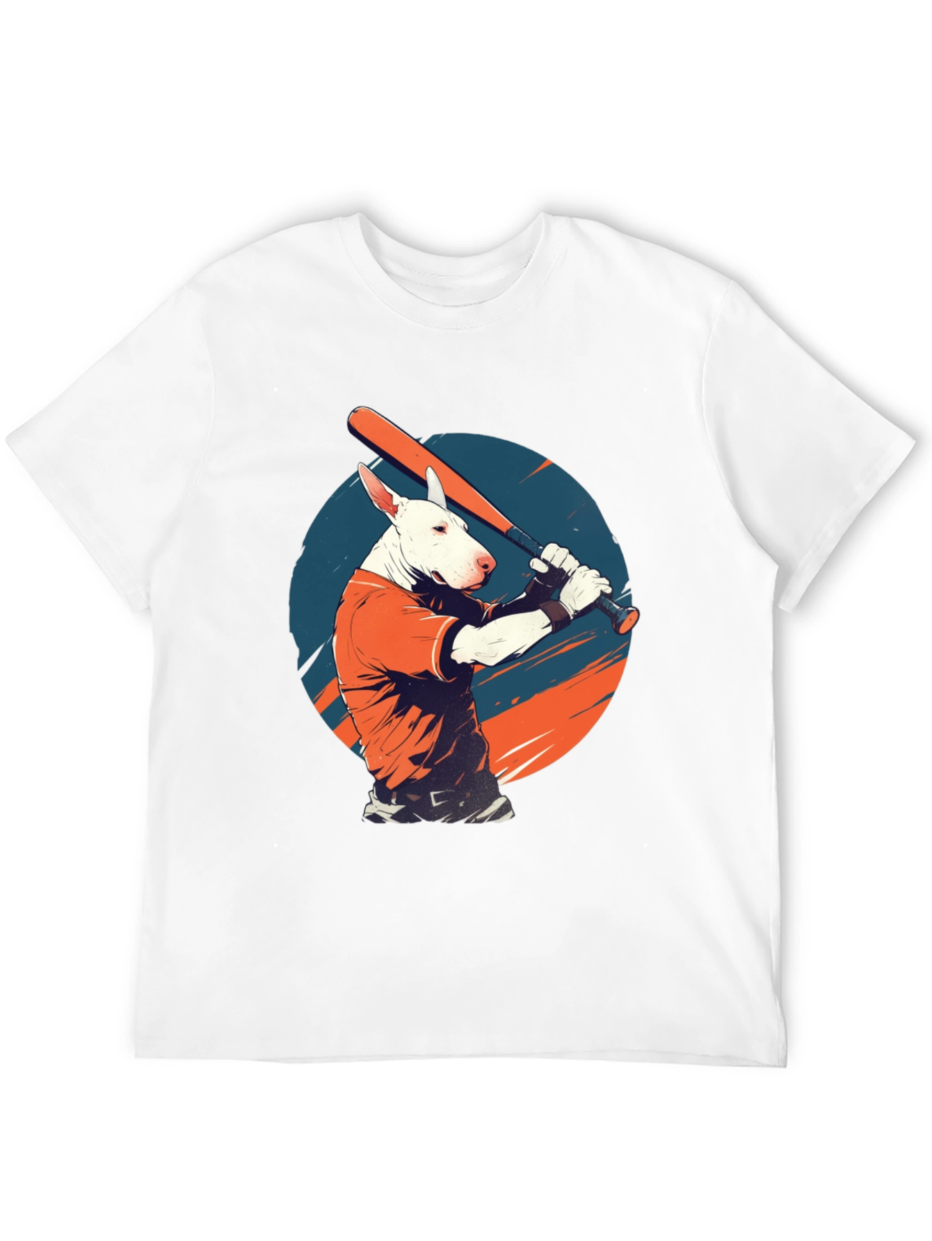 Dog Baseball Player Graphic T-Shirt