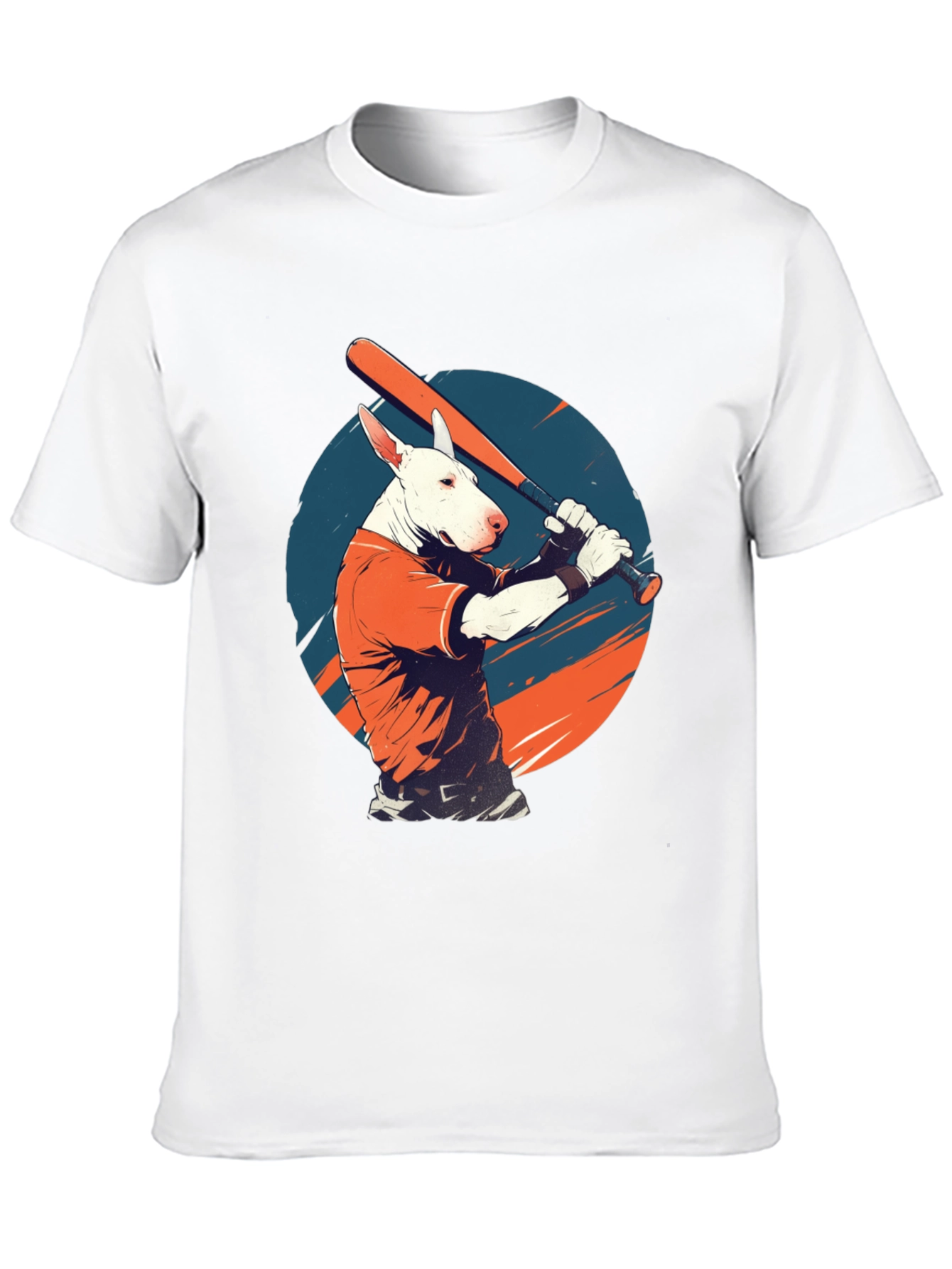 Dog Baseball Player Graphic T-Shirt