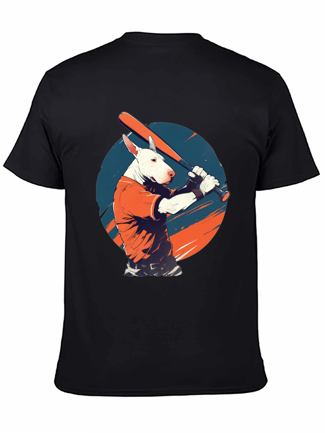 Dog Baseball Player Graphic T-Shirt