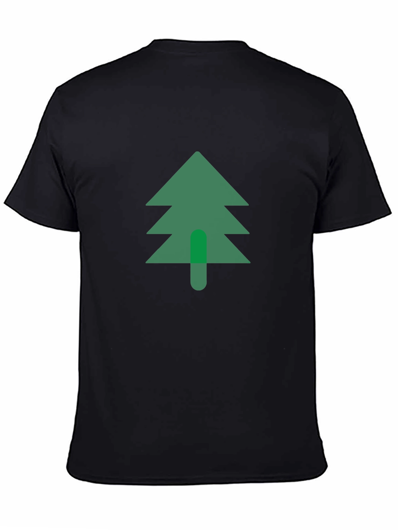 Modern Tree Graphic Tee - Black Cotton Blend