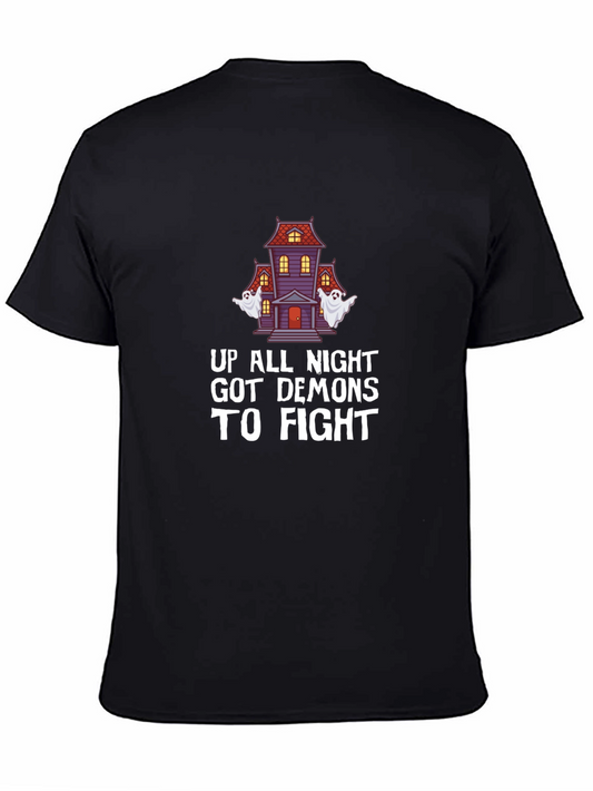 Halloween Up All Night Demons to Fight Graphic T-Shirt
