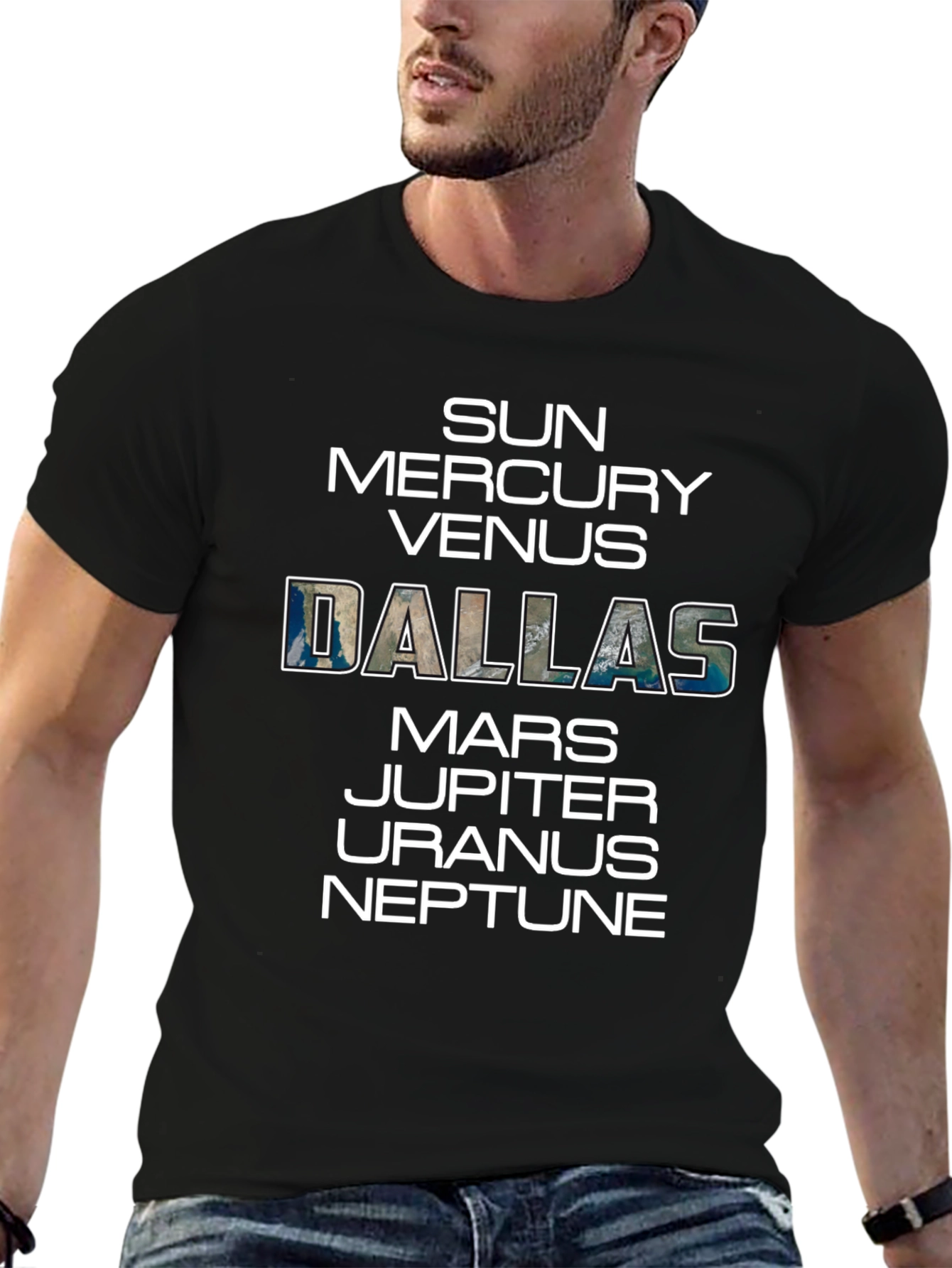Dallas Planets Graphic T-Shirt - Space City Pride