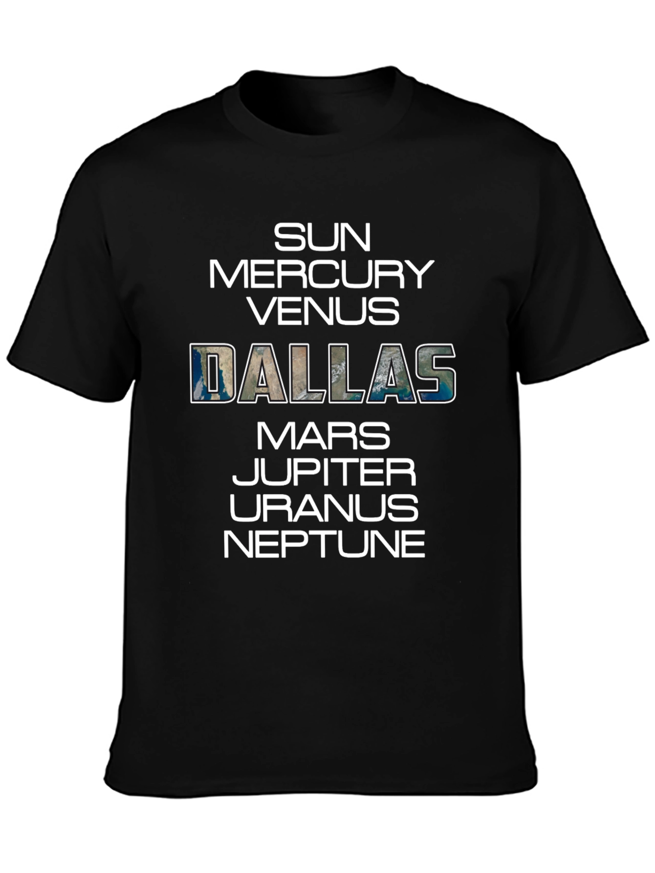 Dallas Planets Graphic T-Shirt - Space City Pride