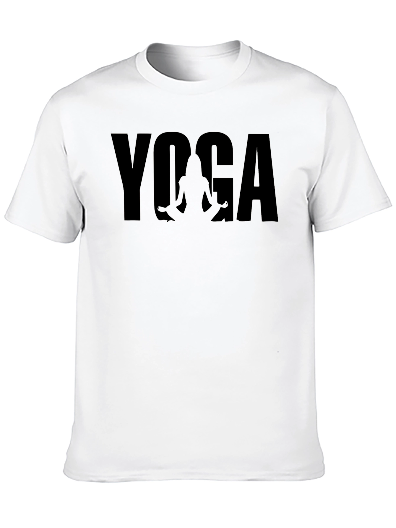 Yoga Graphic Black T-Shirt - Mens Casual Tee