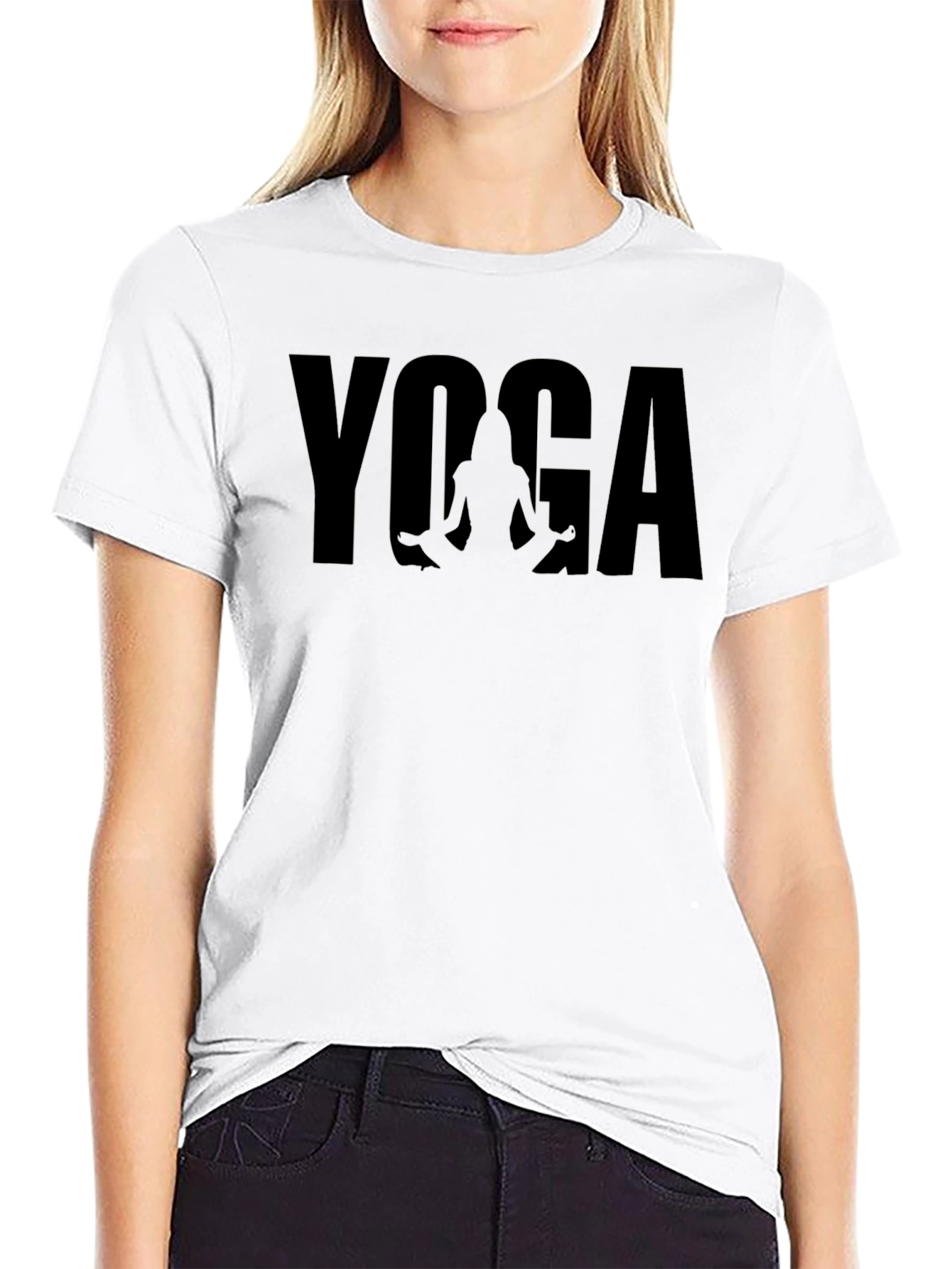 Yoga Graphic Black T-Shirt - Mens Casual Tee