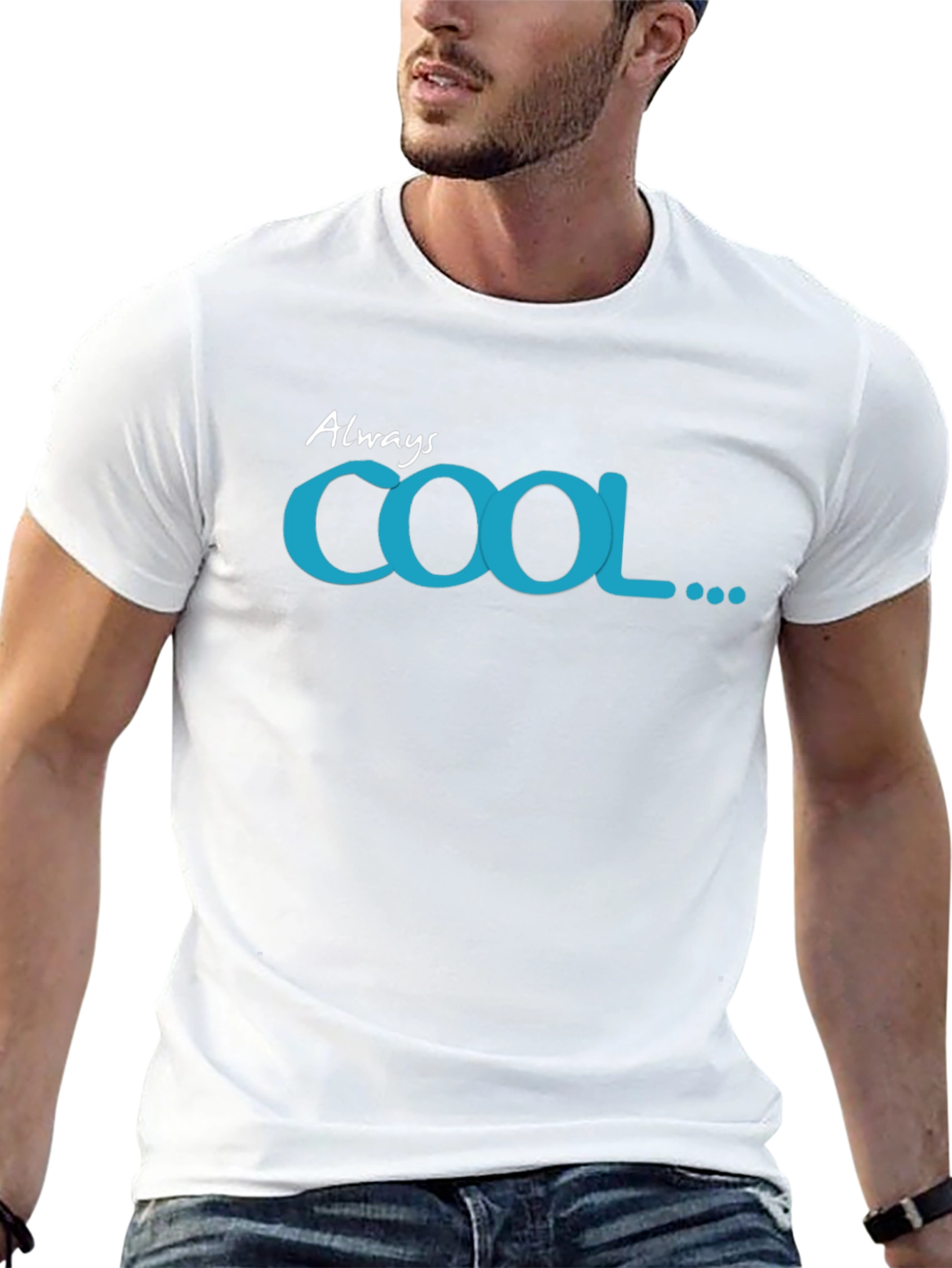 Always Cool Graphic Tee - Black Cotton T-Shirt