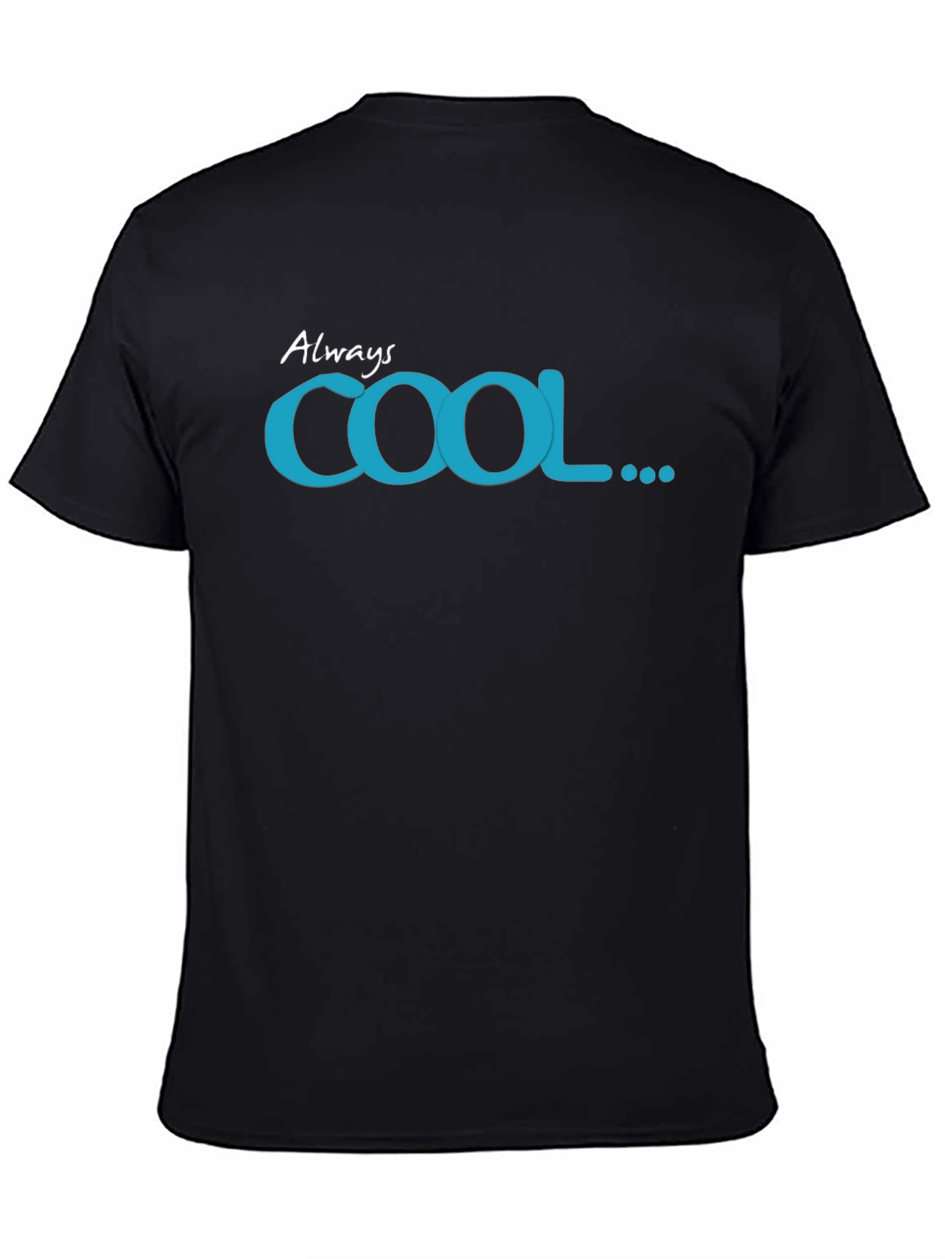 Always Cool Graphic Tee - Black Cotton T-Shirt