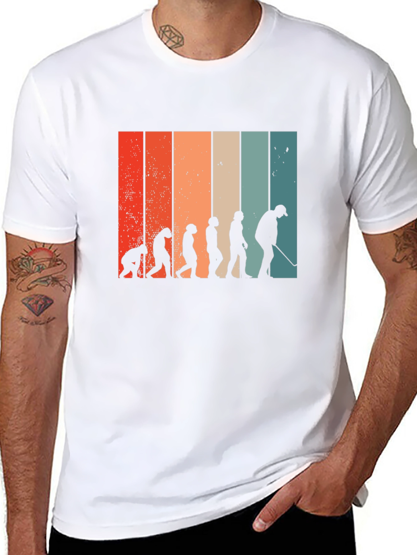 Evolution of Golf T-Shirt - Humorous Golfer Tee