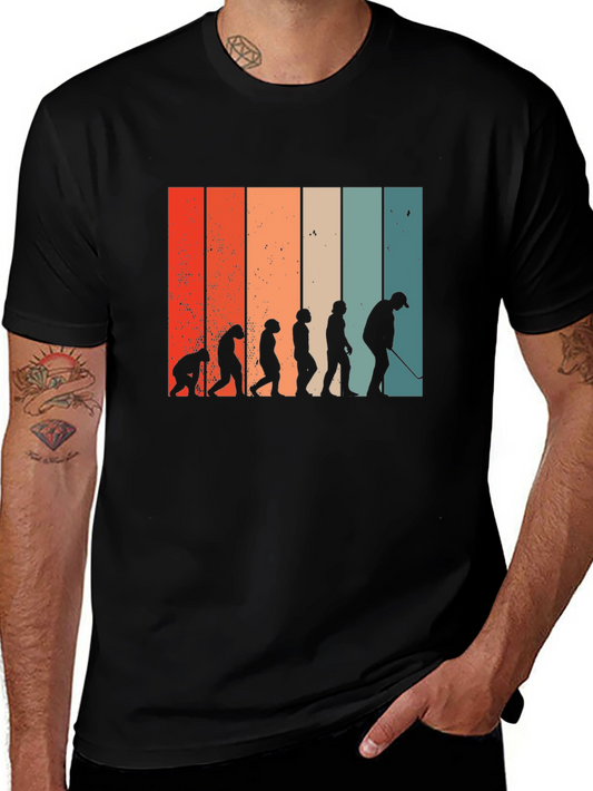 Evolution of Golf T-Shirt - Humorous Golfer Tee