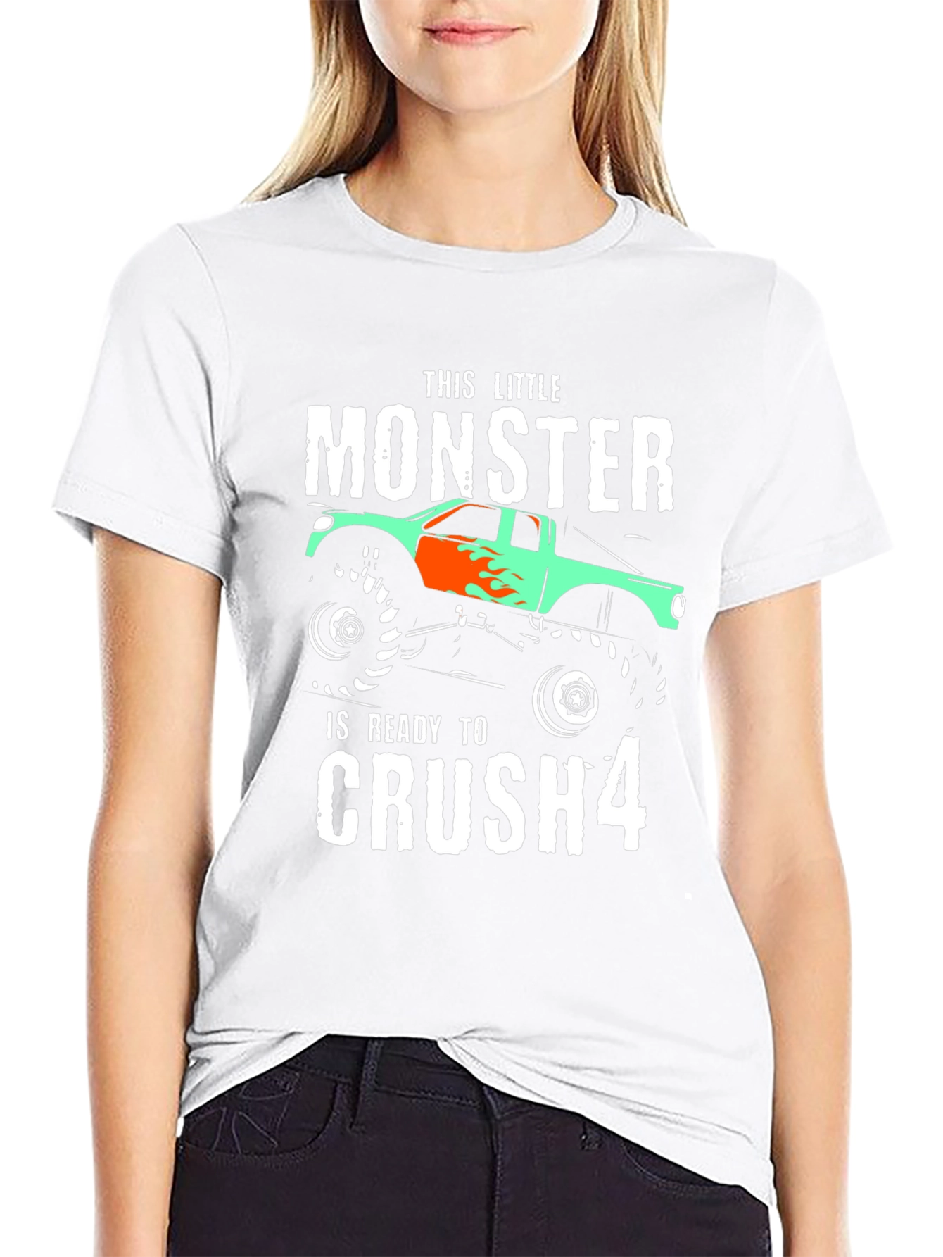 Monster Truck Birthday T-Shirt - Crush 4