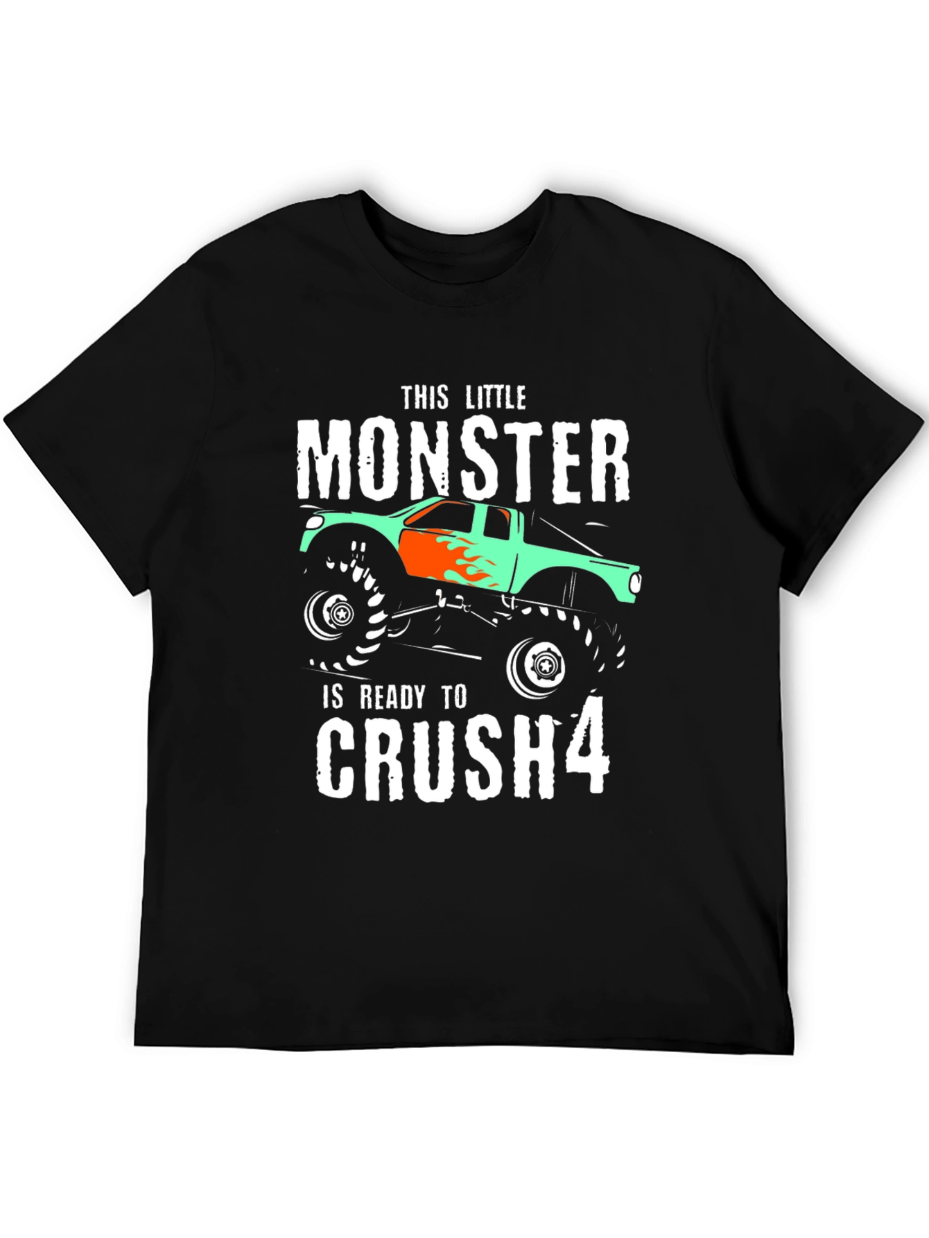 Monster Truck Birthday T-Shirt - Crush 4