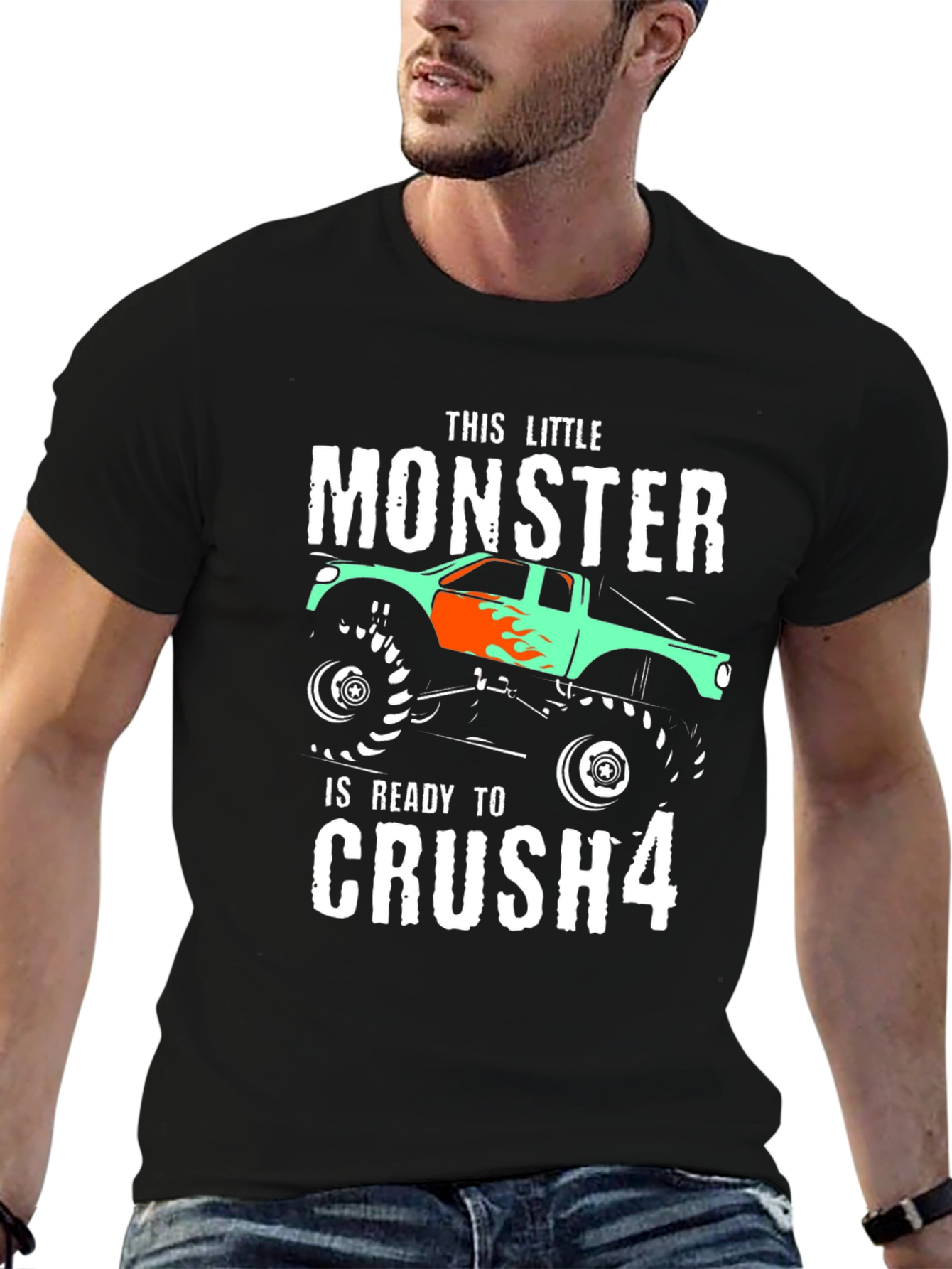 Monster Truck Birthday T-Shirt - Crush 4