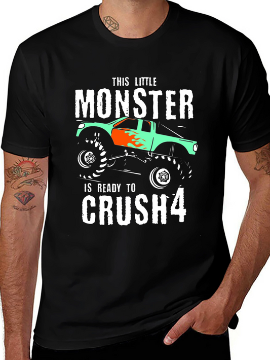 Monster Truck Birthday T-Shirt - Crush 4