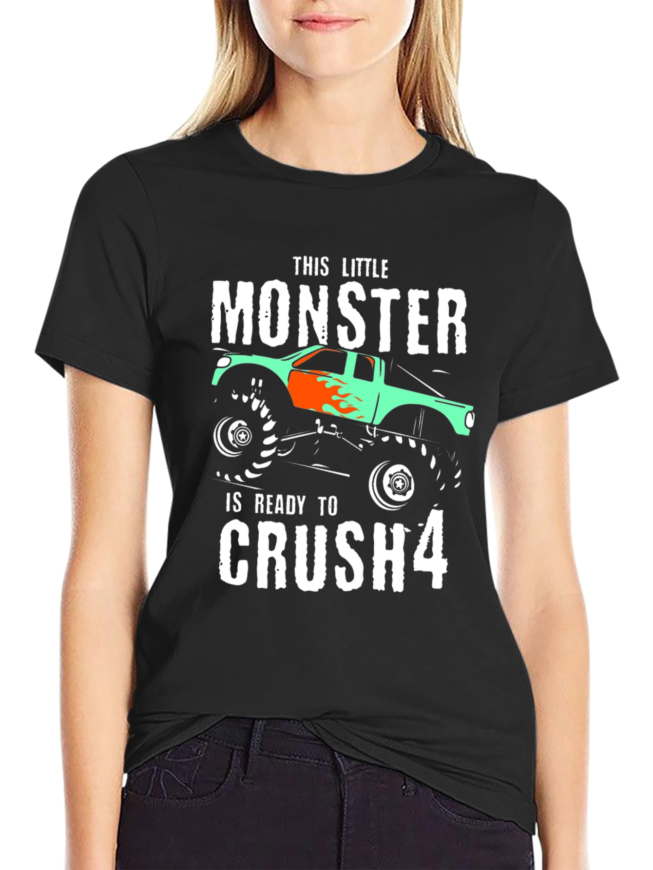 Monster Truck Birthday T-Shirt - Crush 4
