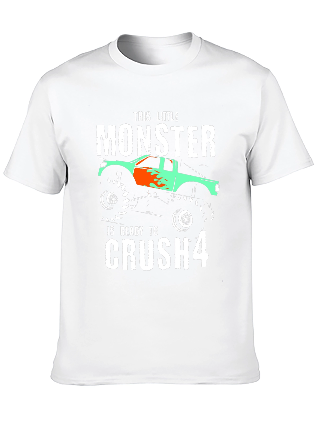 Monster Truck Birthday T-Shirt - Crush 4
