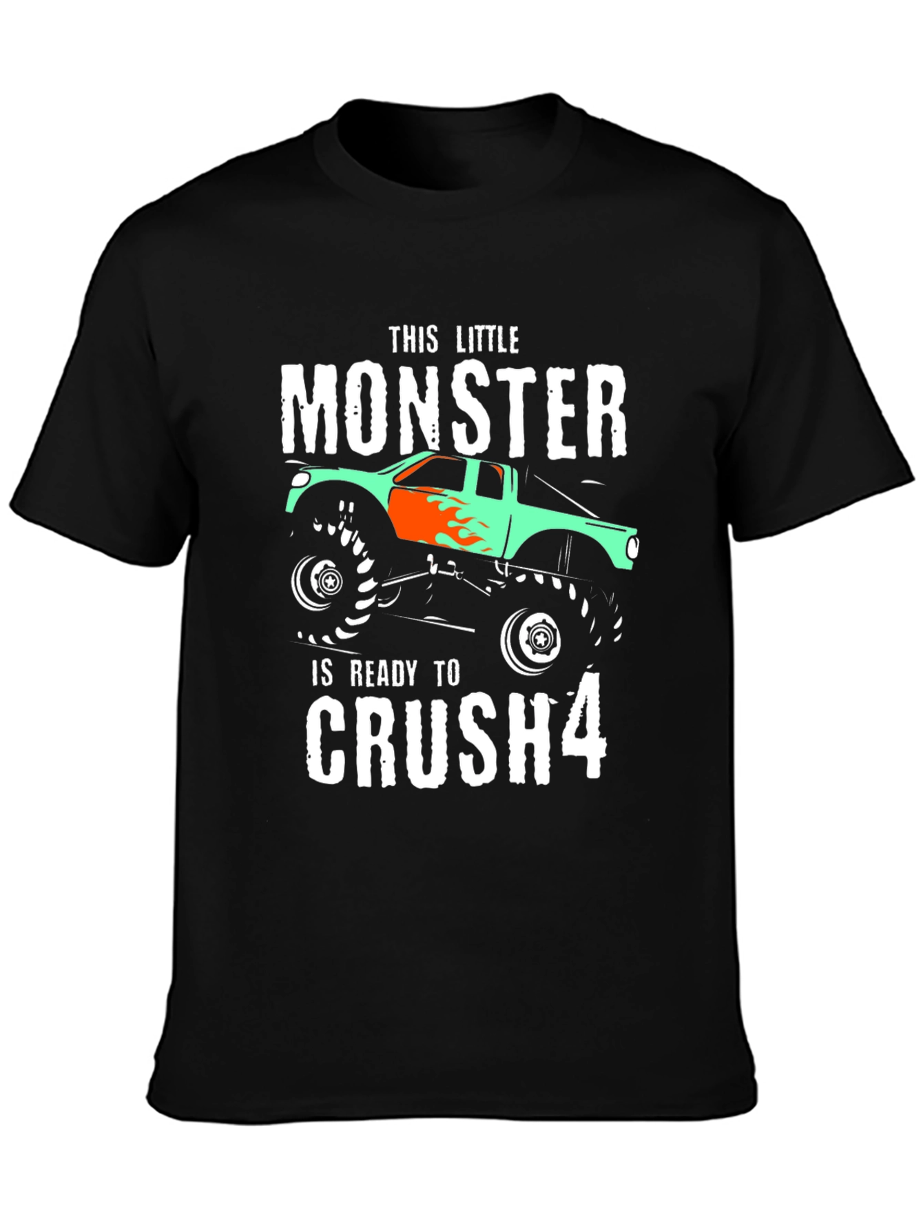 Monster Truck Birthday T-Shirt - Crush 4