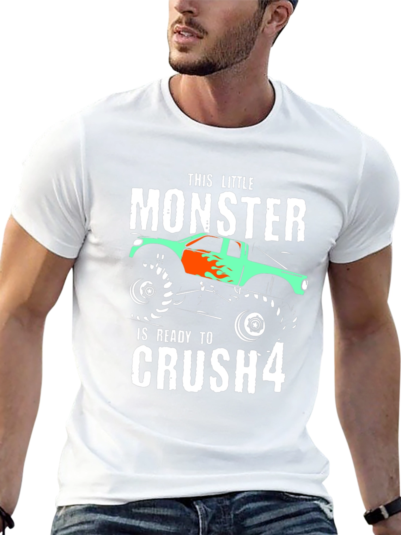 Monster Truck Birthday T-Shirt - Crush 4