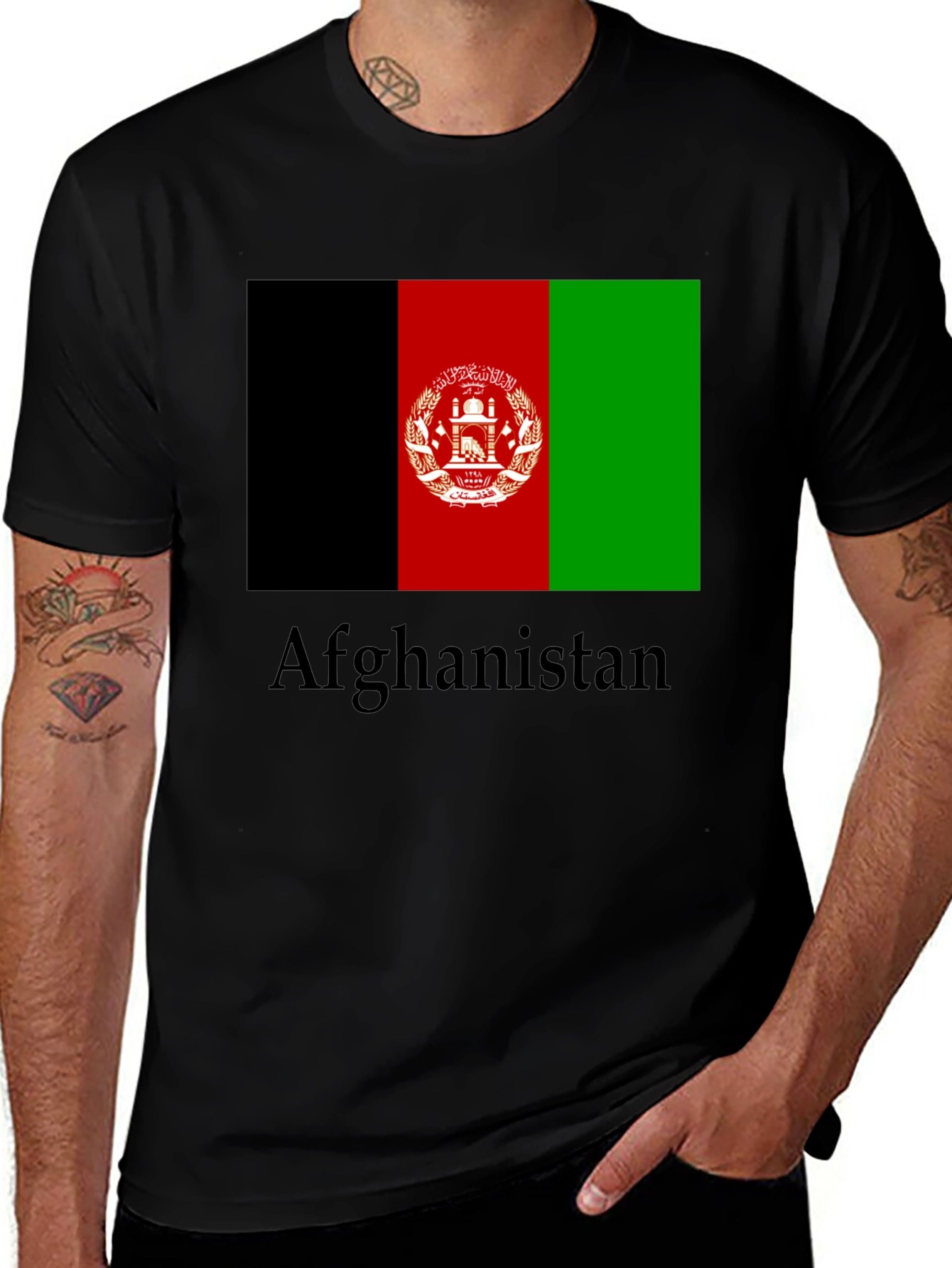 Afghanistan Flag T-Shirt Graphic Tee