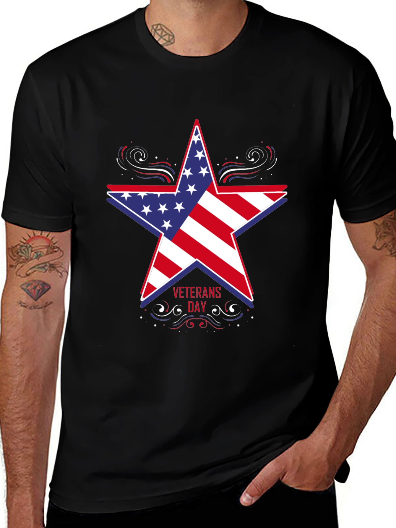 Veterans Day Patriotic Star T-Shirt