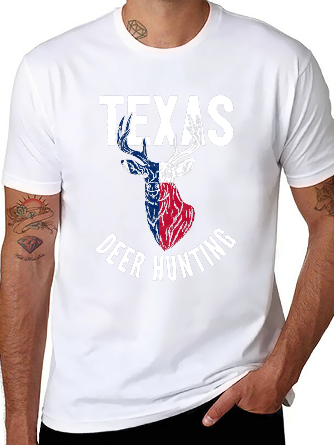Texas Deer Hunting Graphic T-Shirt