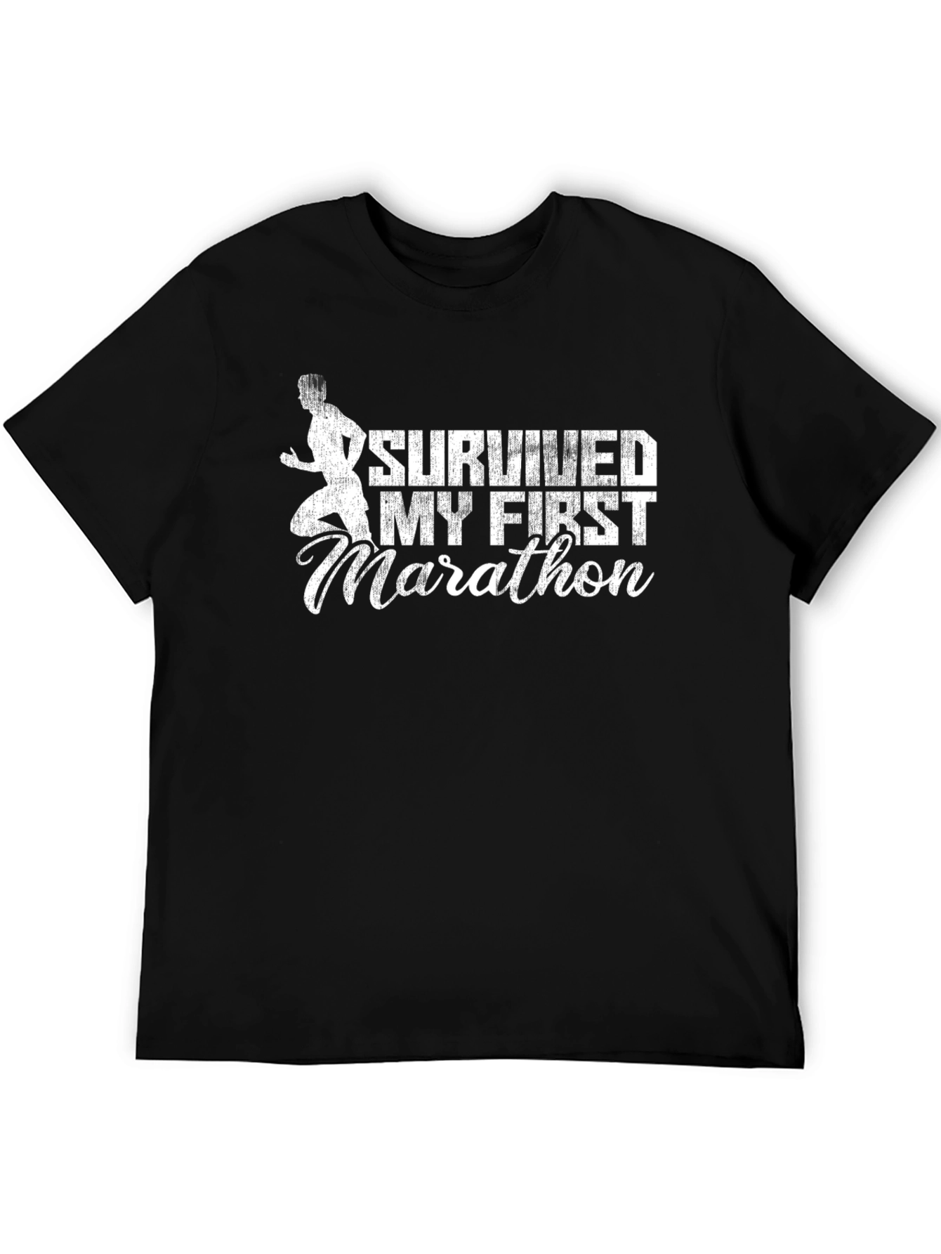 I Survived My First Marathon Black T-Shirt