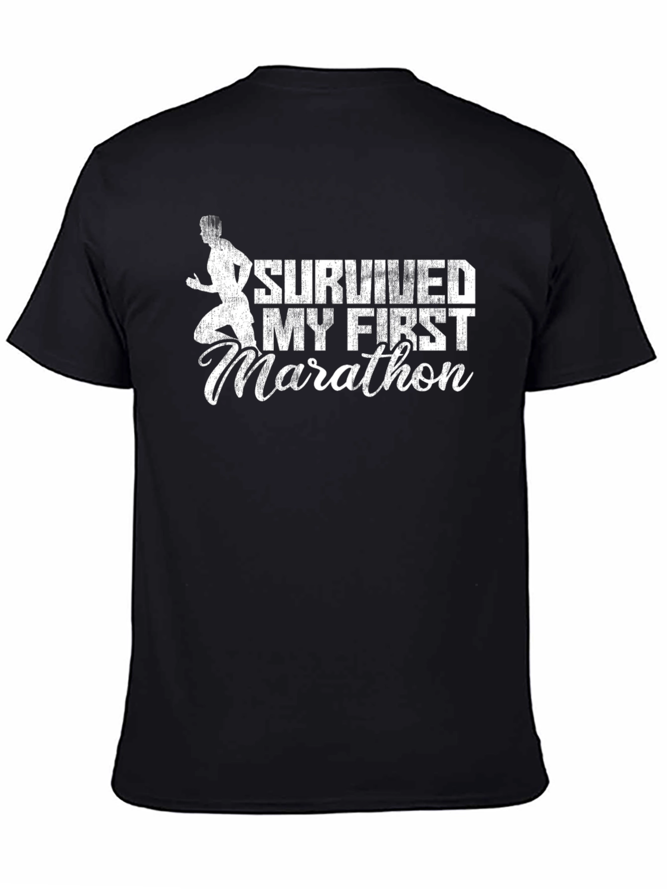 I Survived My First Marathon Black T-Shirt