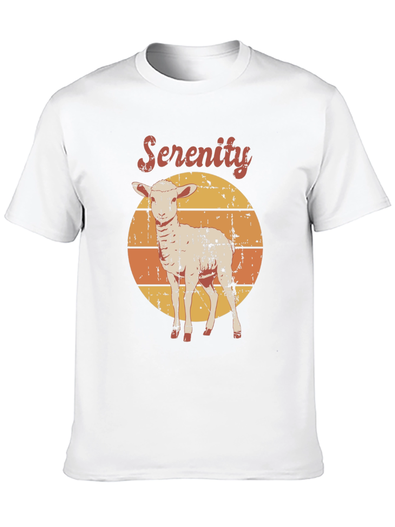 Serenity Lamb Graphic T-Shirt - Retro Style