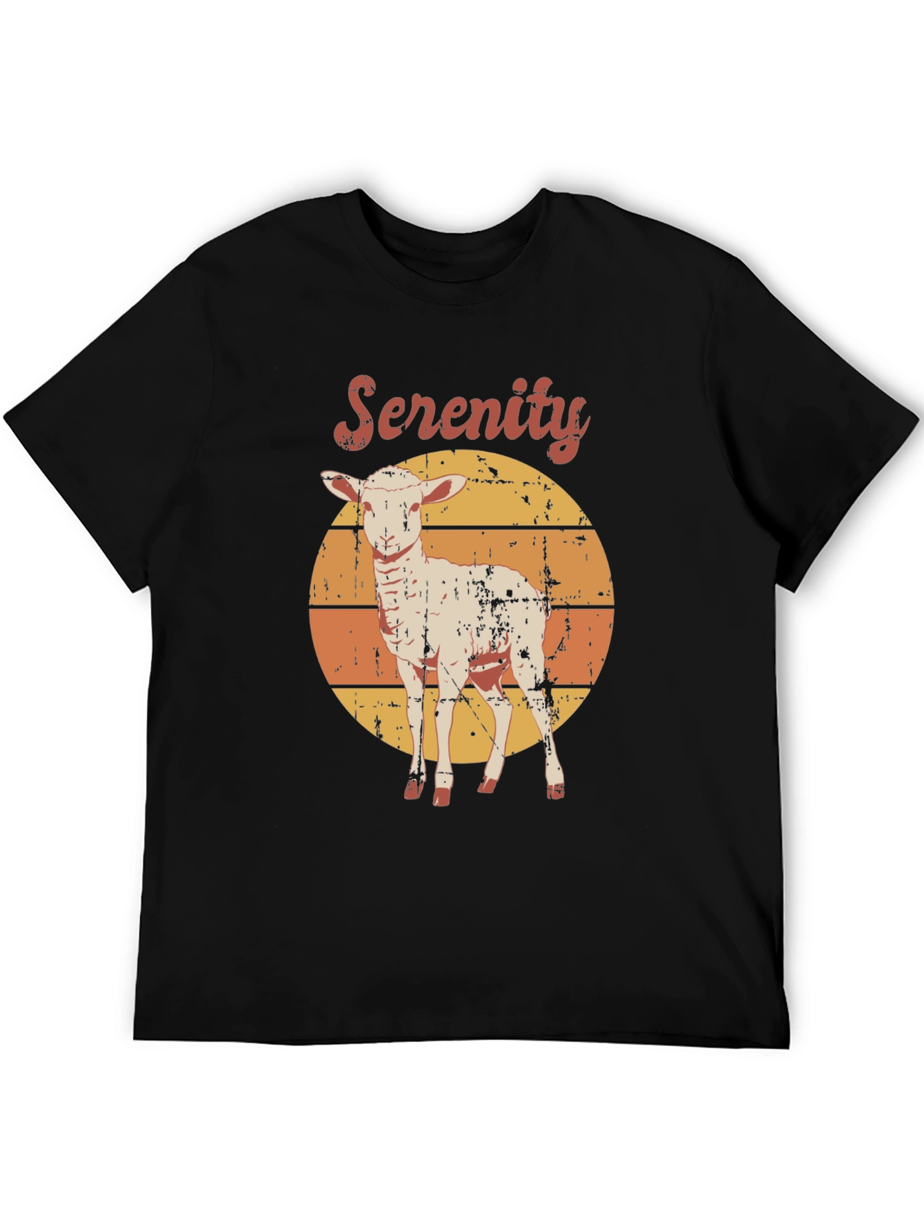Serenity Lamb Graphic T-Shirt - Retro Style