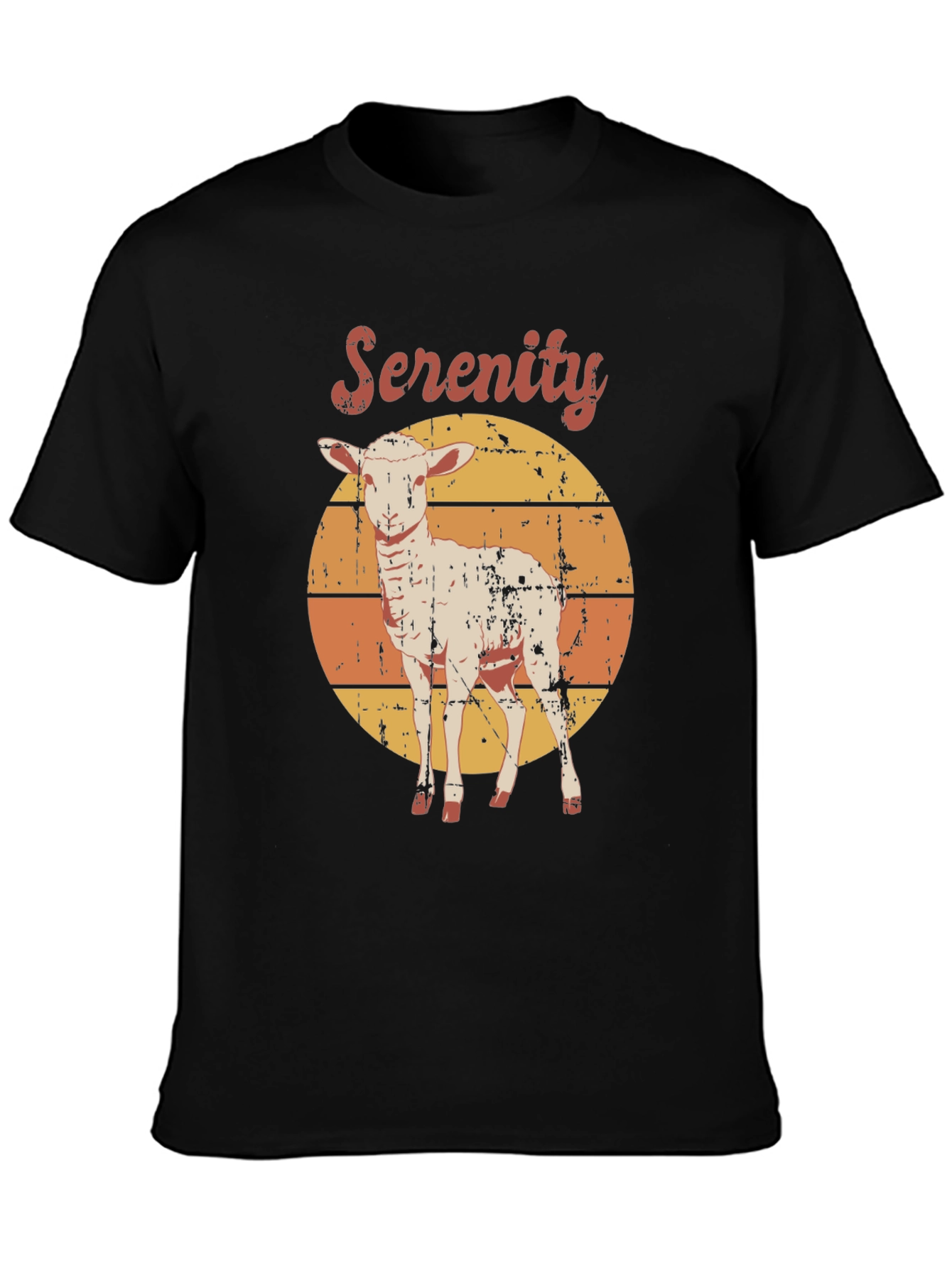 Serenity Lamb Graphic T-Shirt - Retro Style