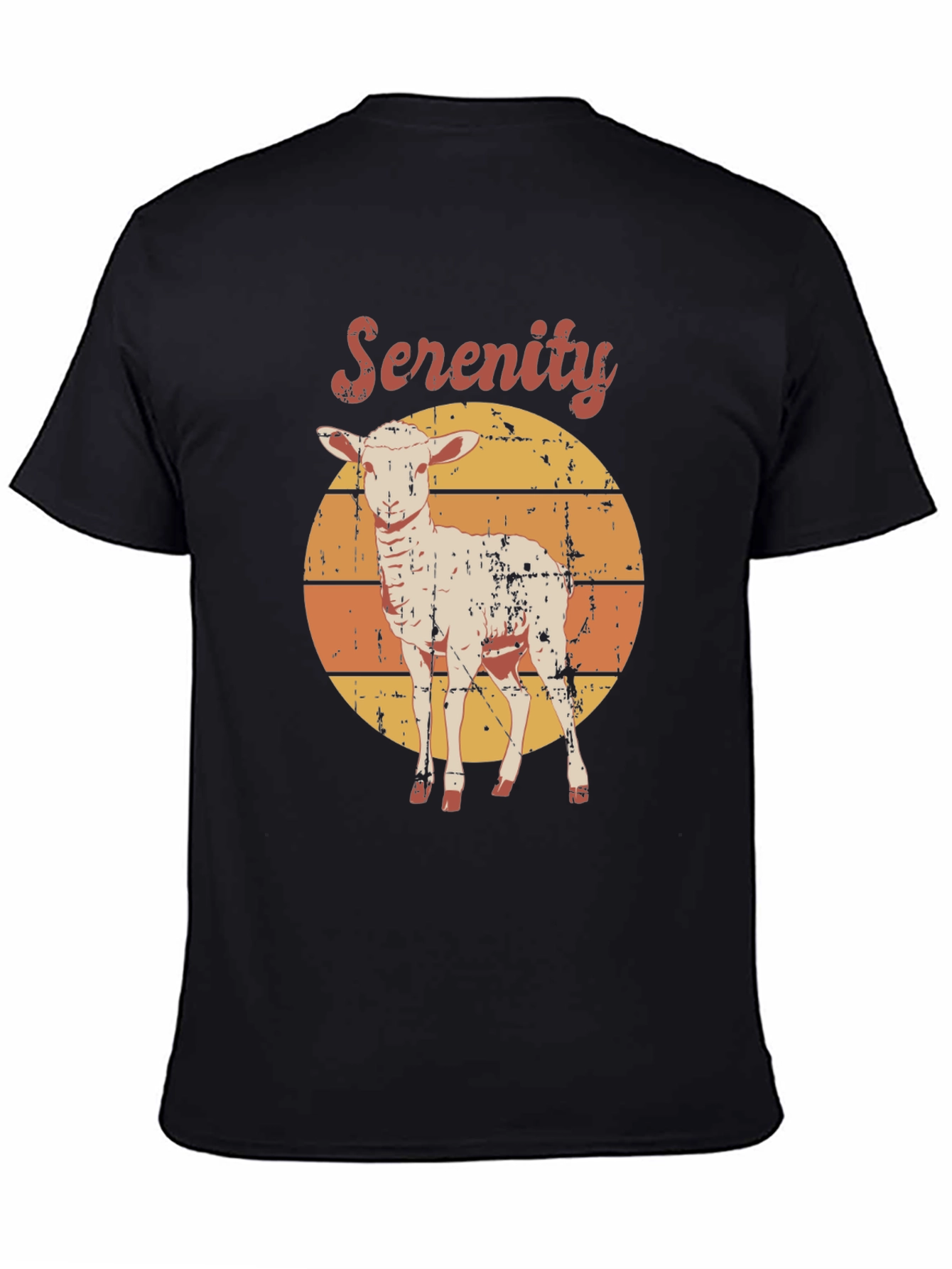 Serenity Lamb Graphic T-Shirt - Retro Style