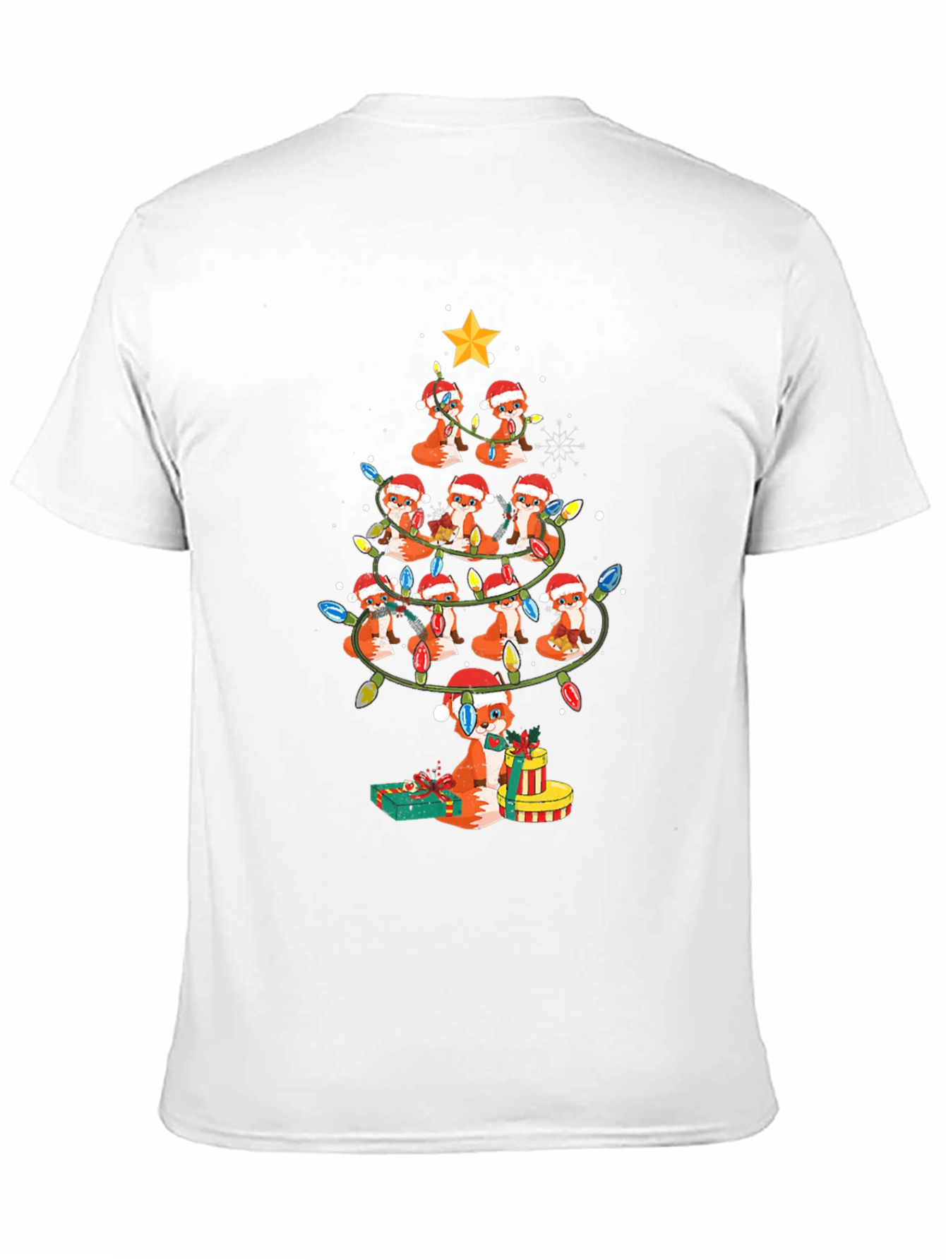 Fox Christmas Tree T-Shirt - Holiday Festive Tee