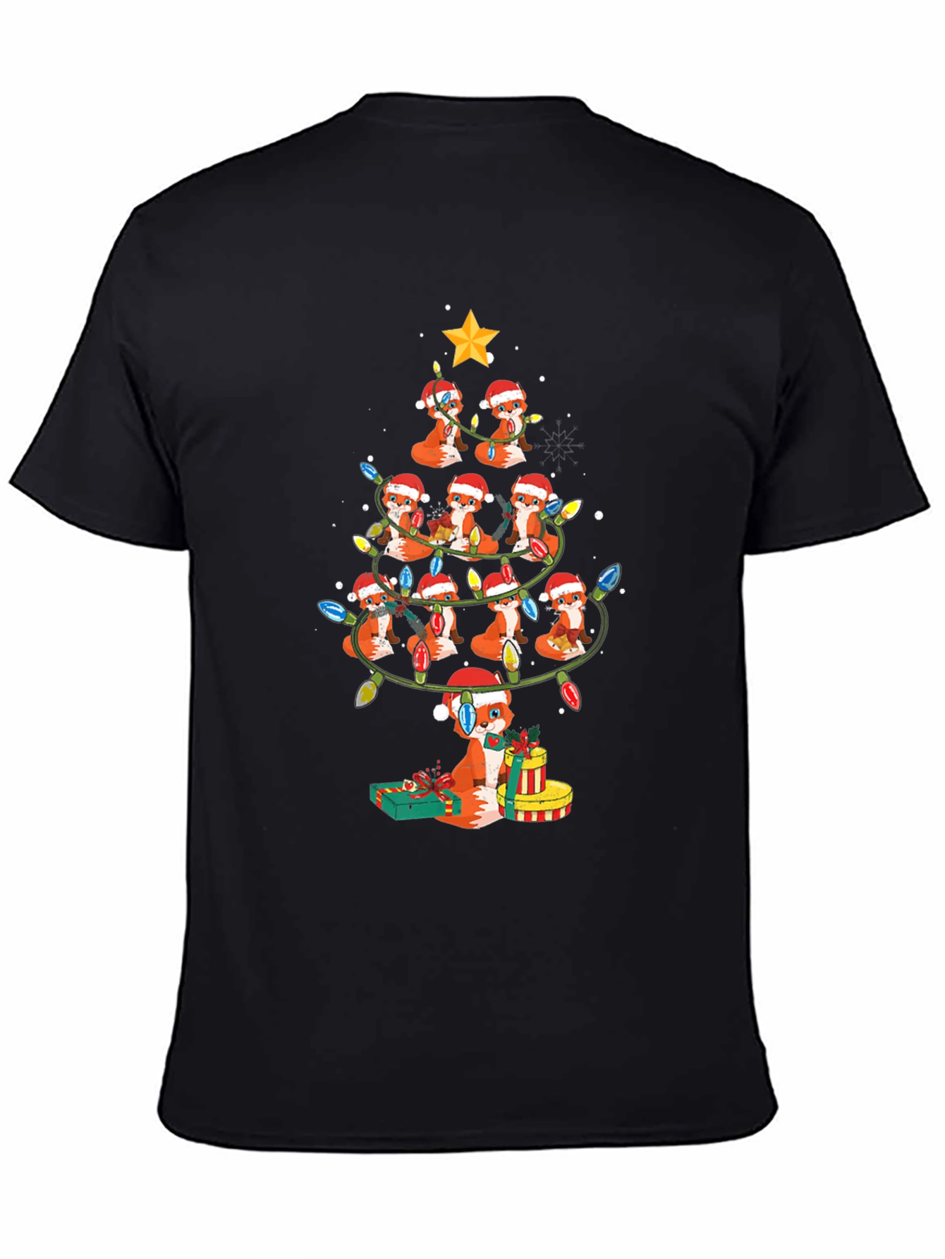 Fox Christmas Tree T-Shirt - Holiday Festive Tee