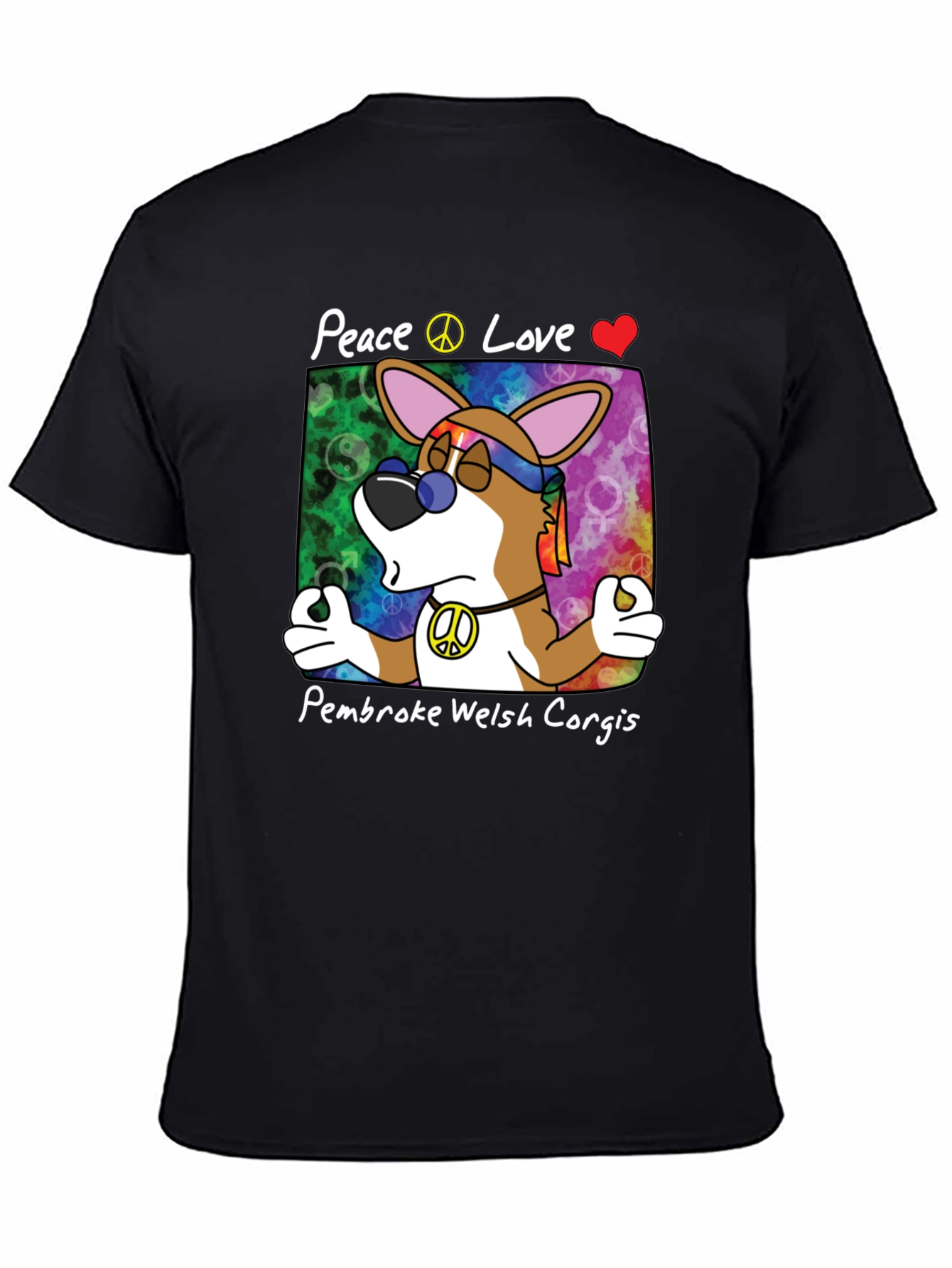 Peace Love Pembroke Welsh Corgis T-Shirt