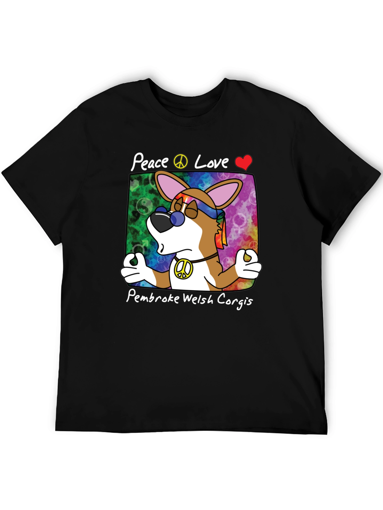 Peace Love Pembroke Welsh Corgis T-Shirt