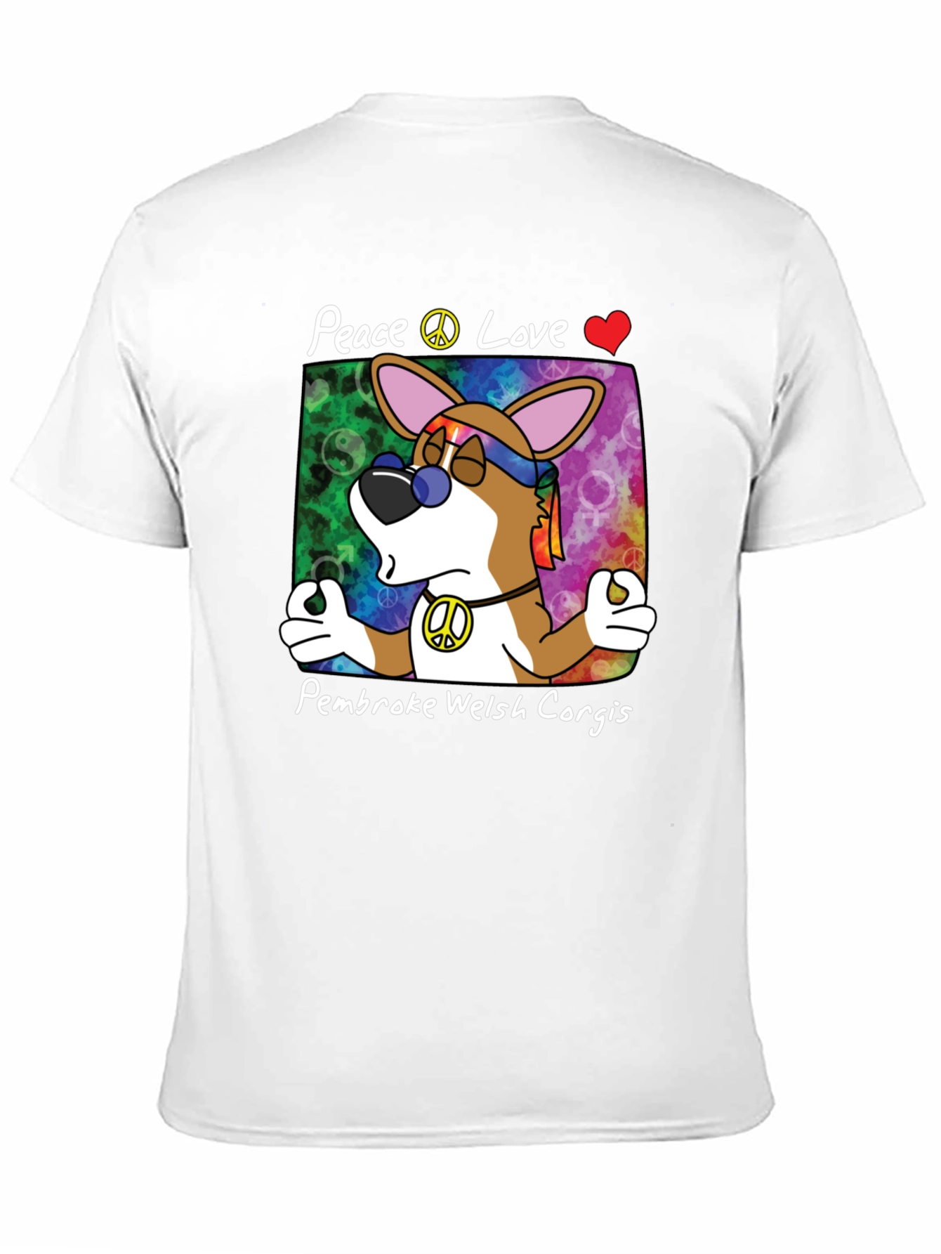 Peace Love Pembroke Welsh Corgis T-Shirt