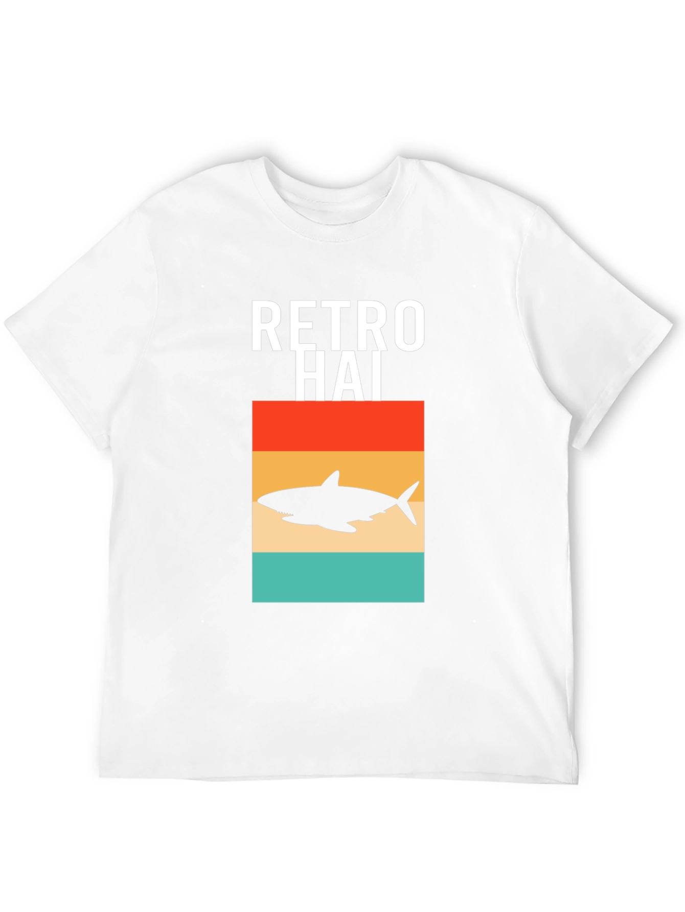 Retro Hai Shark Graphic Tee - Black