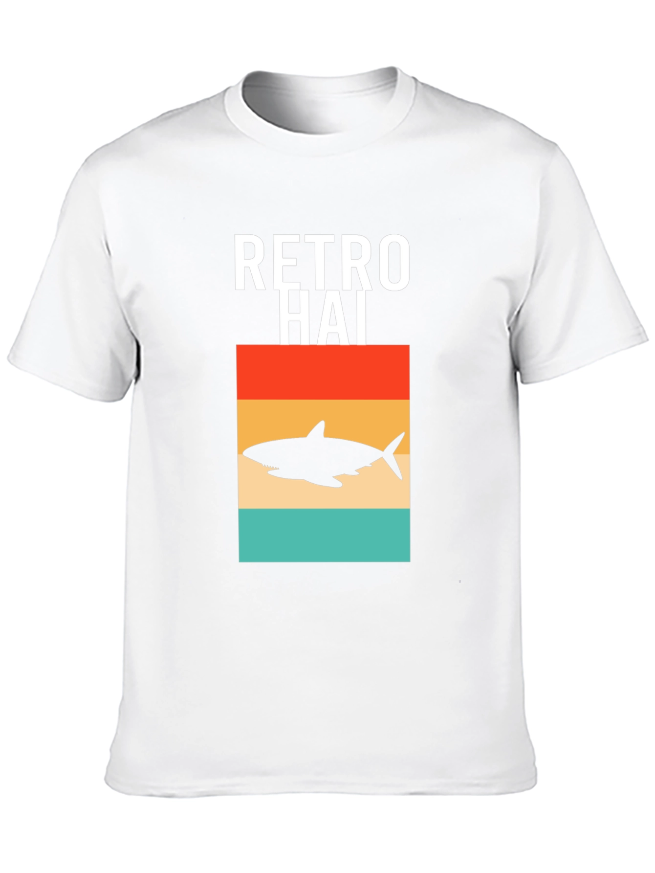 Retro Hai Shark Graphic Tee - Black