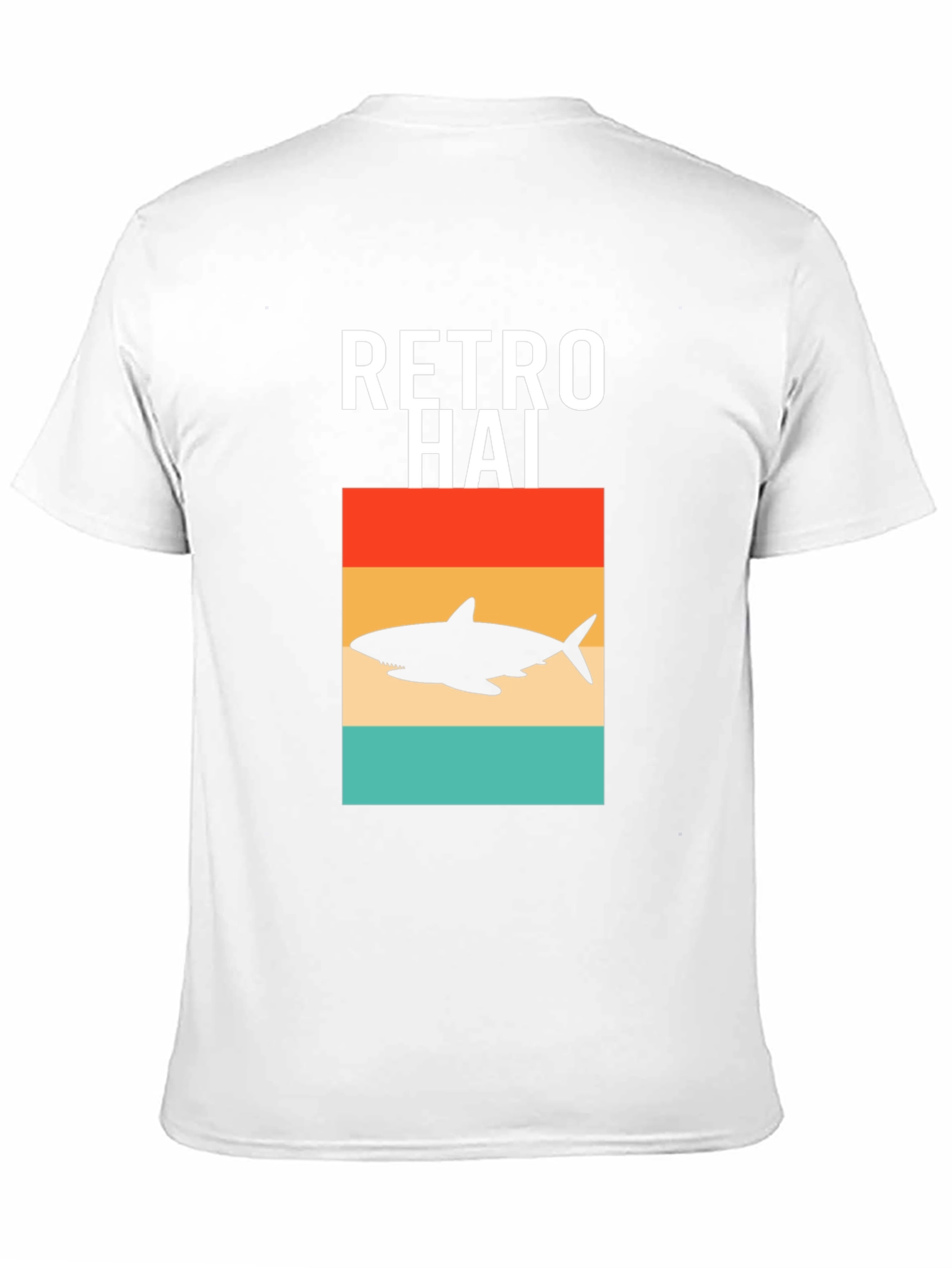 Retro Hai Shark Graphic Tee - Black