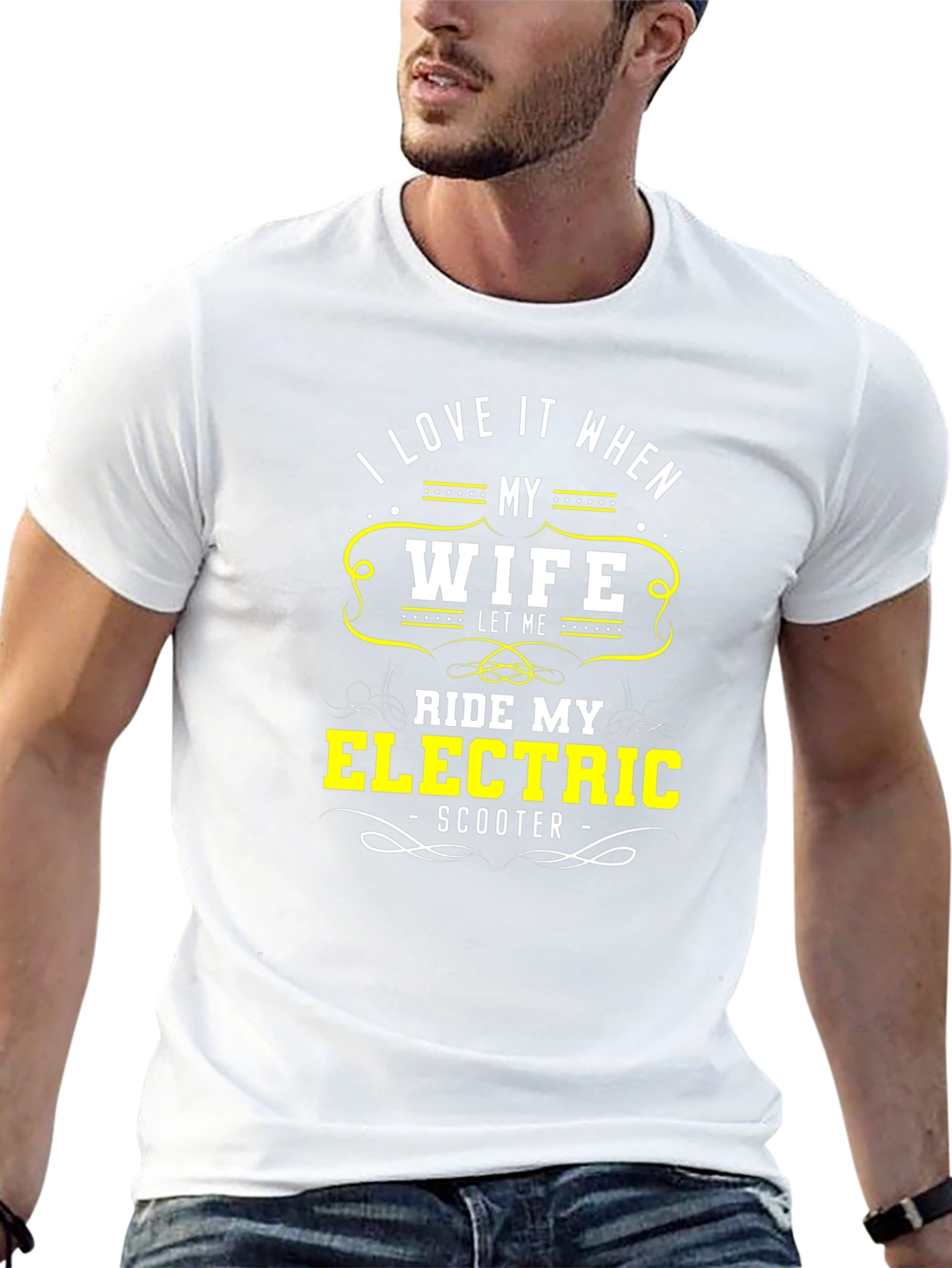 Funny Wife Electric Scooter T-Shirt for Men