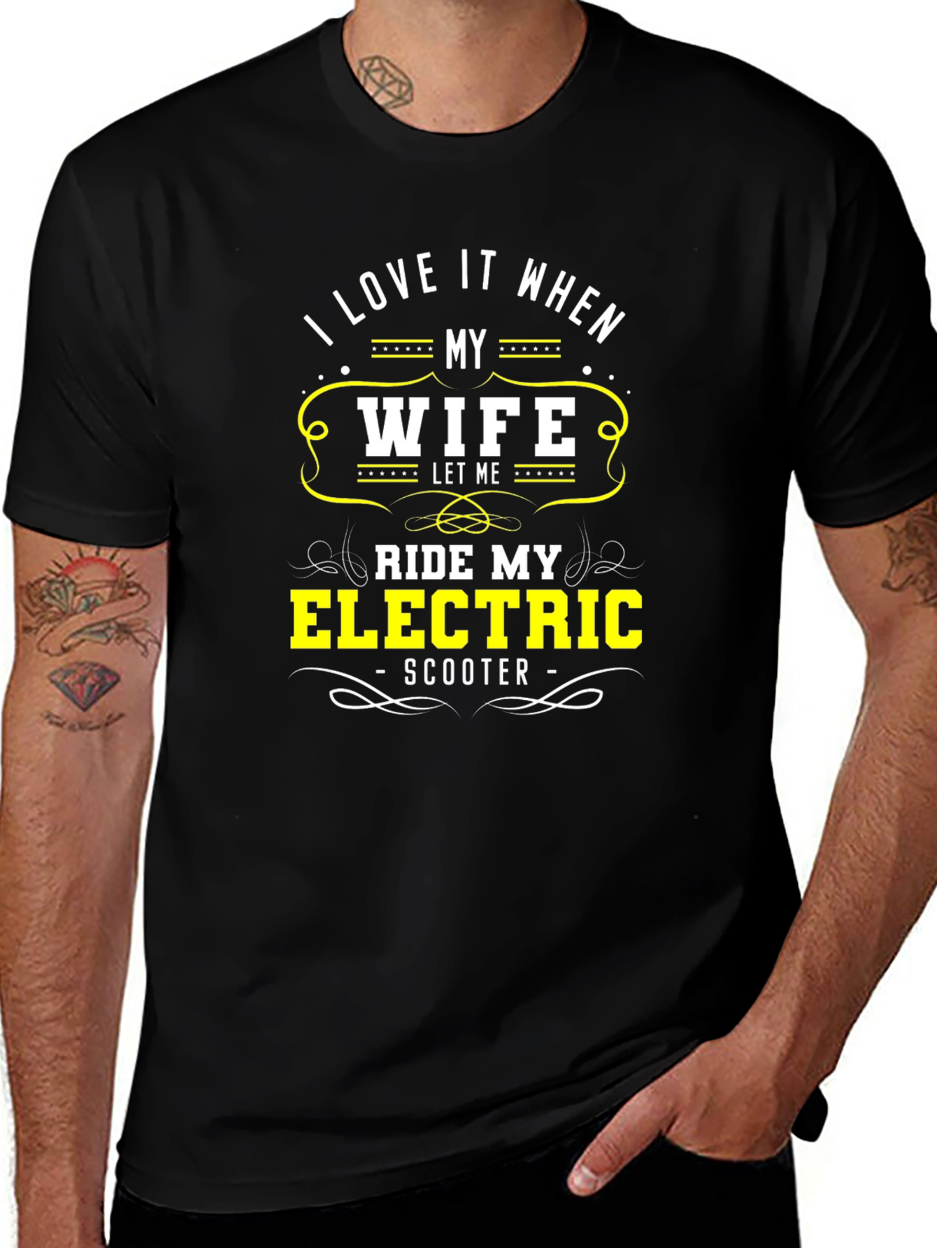 Funny Wife Electric Scooter T-Shirt for Men