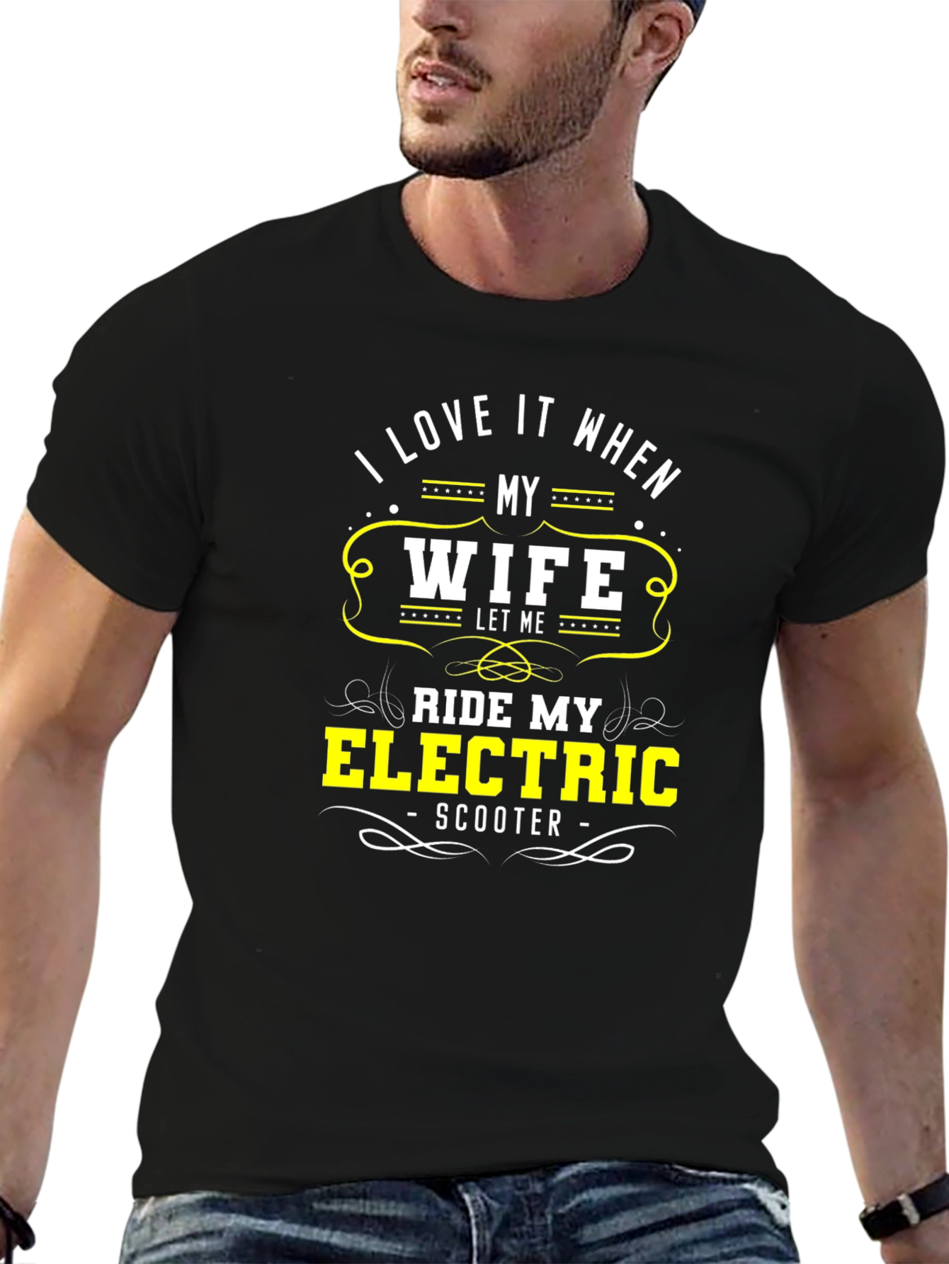 Funny Wife Electric Scooter T-Shirt for Men