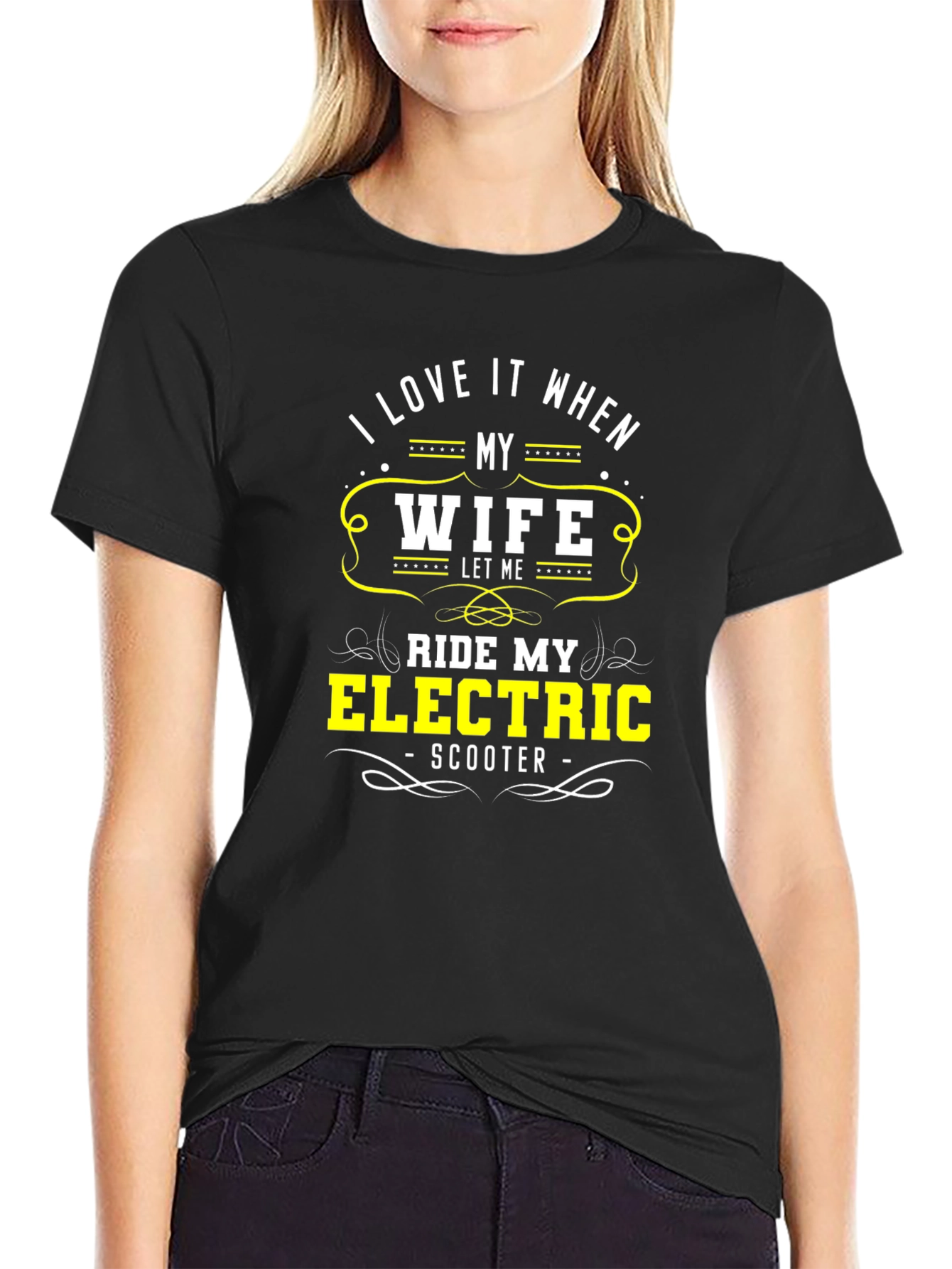 Funny Wife Electric Scooter T-Shirt for Men
