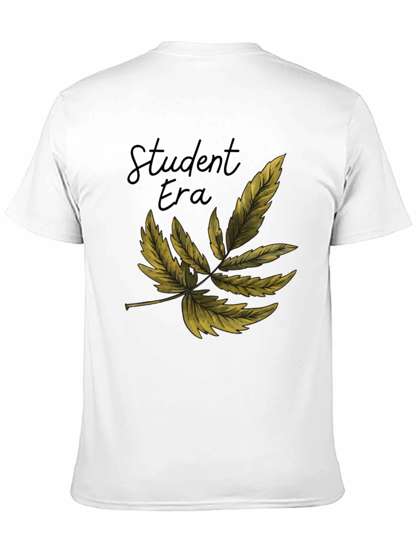 Student Era Leaf Graphic Black T-Shirt